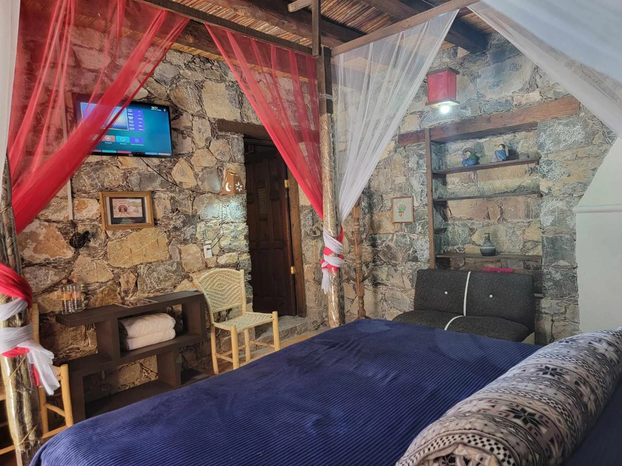 Bed in HOTEL RINCÓN MAGICO REAL DE CATORCE