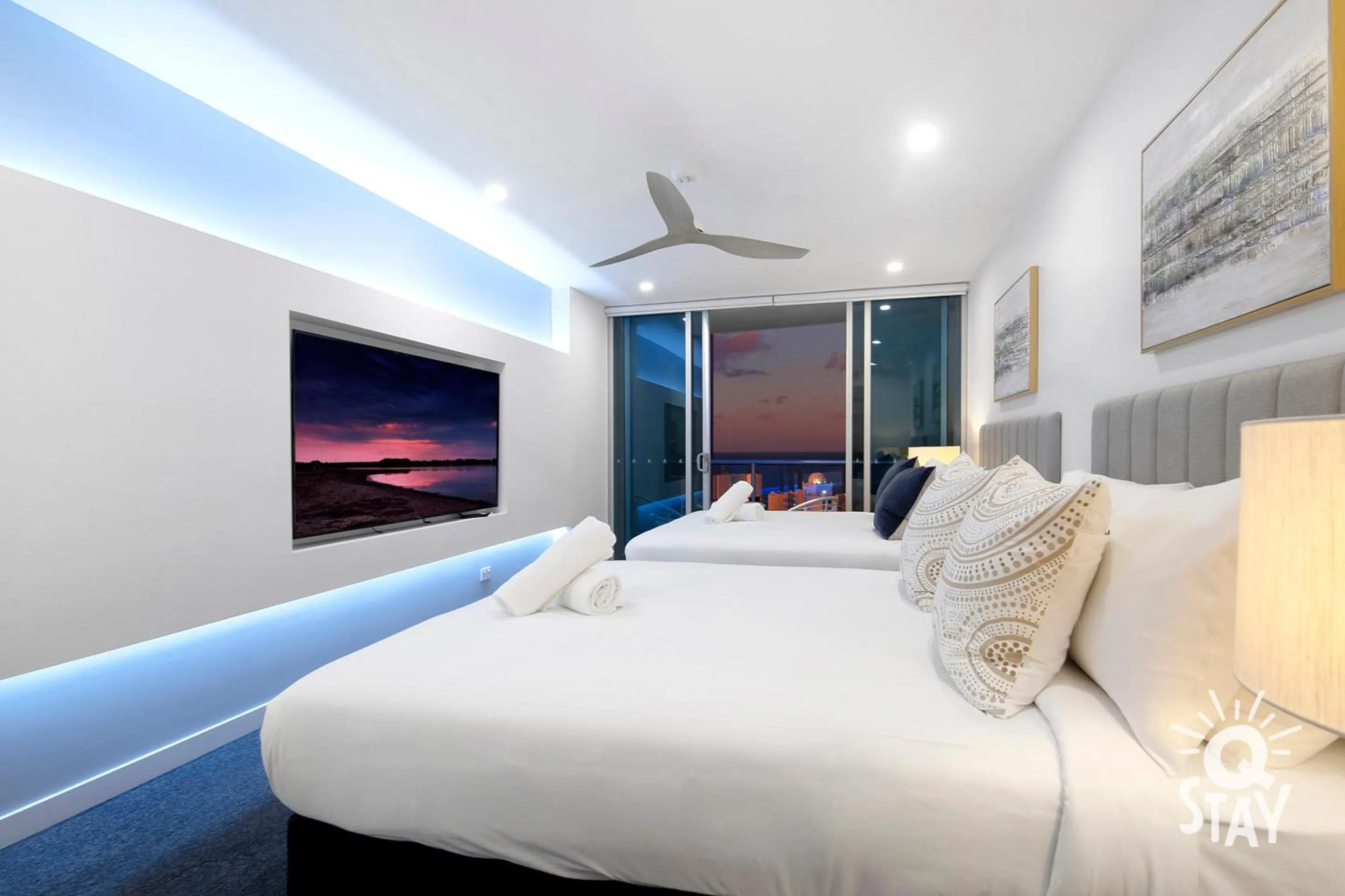 Bedroom, Bed in Chevron Renaissance by Vaun