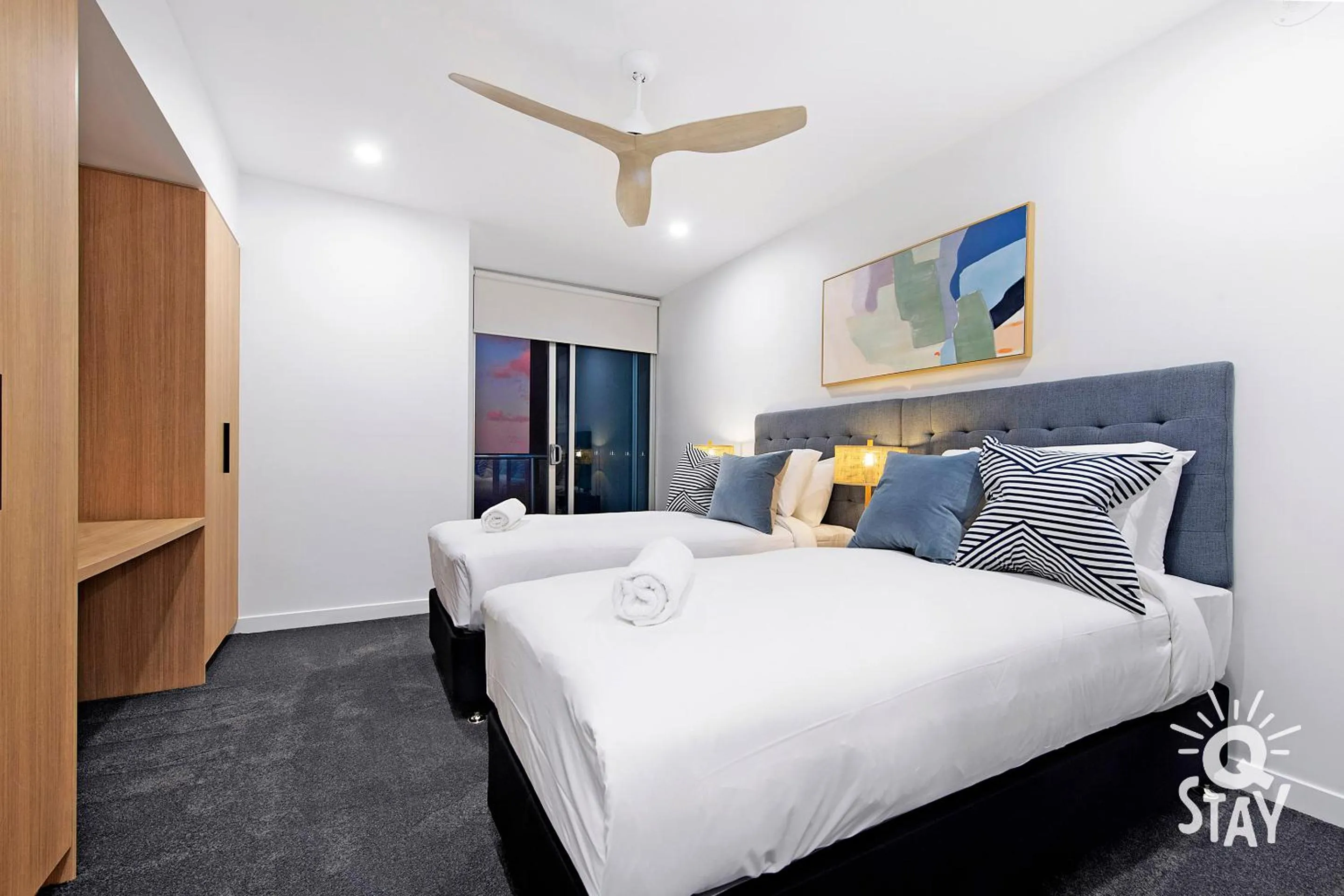 Bedroom, Bed in Chevron Renaissance by Vaun