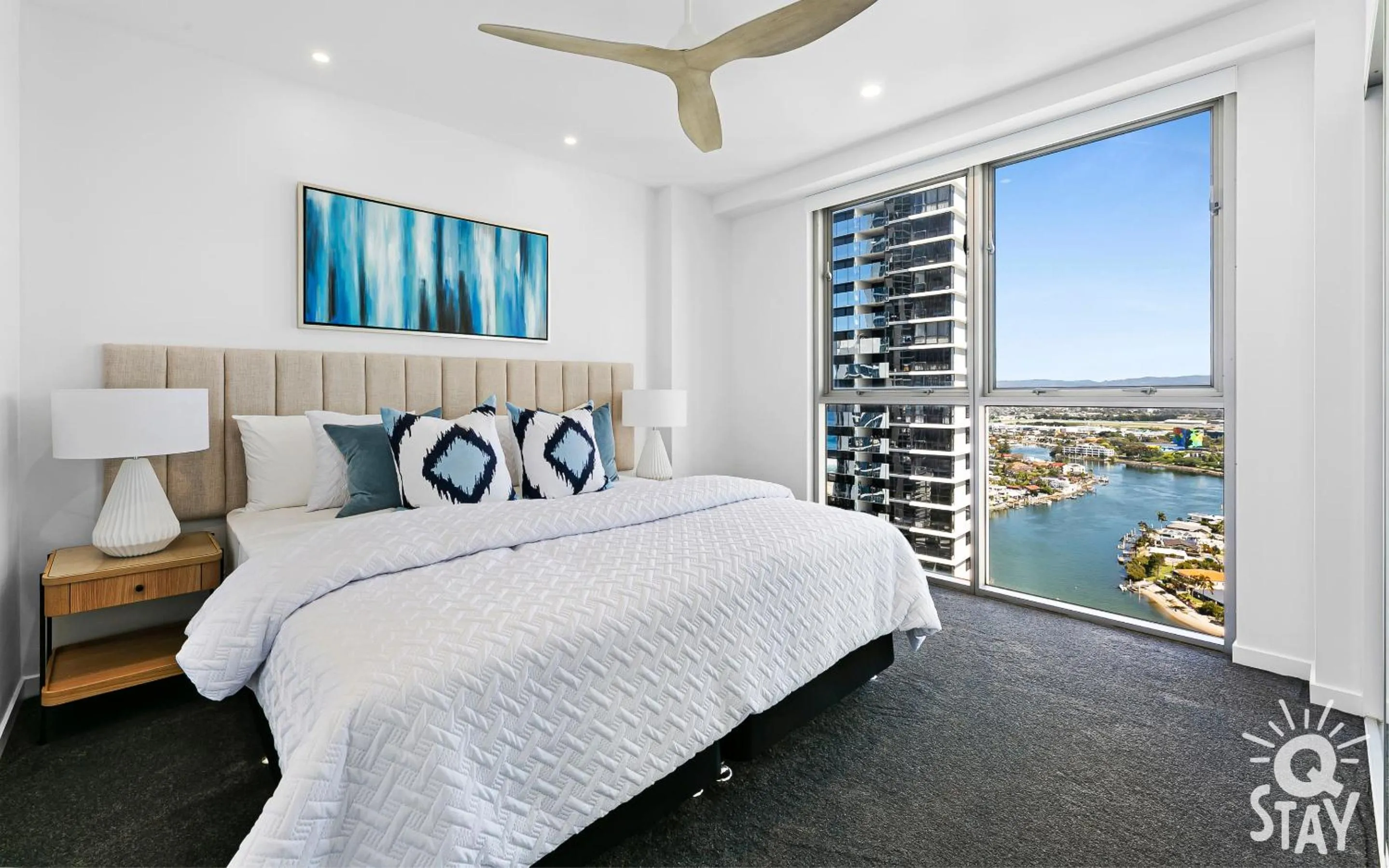 Bedroom, Bed in Chevron Renaissance by Vaun