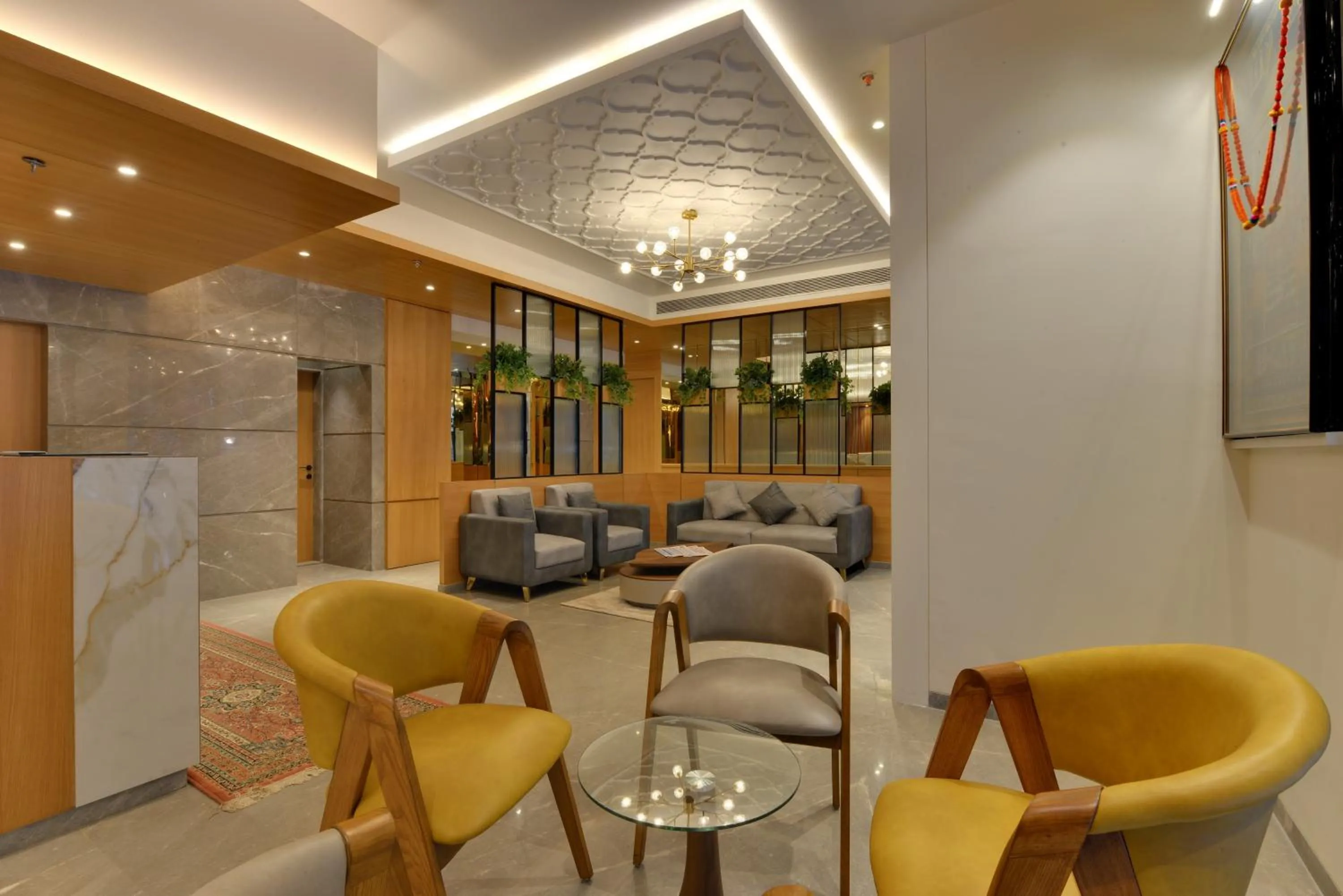 Lobby or reception in Galaxy Beacon Hotel, Santacruz ,Mumbai