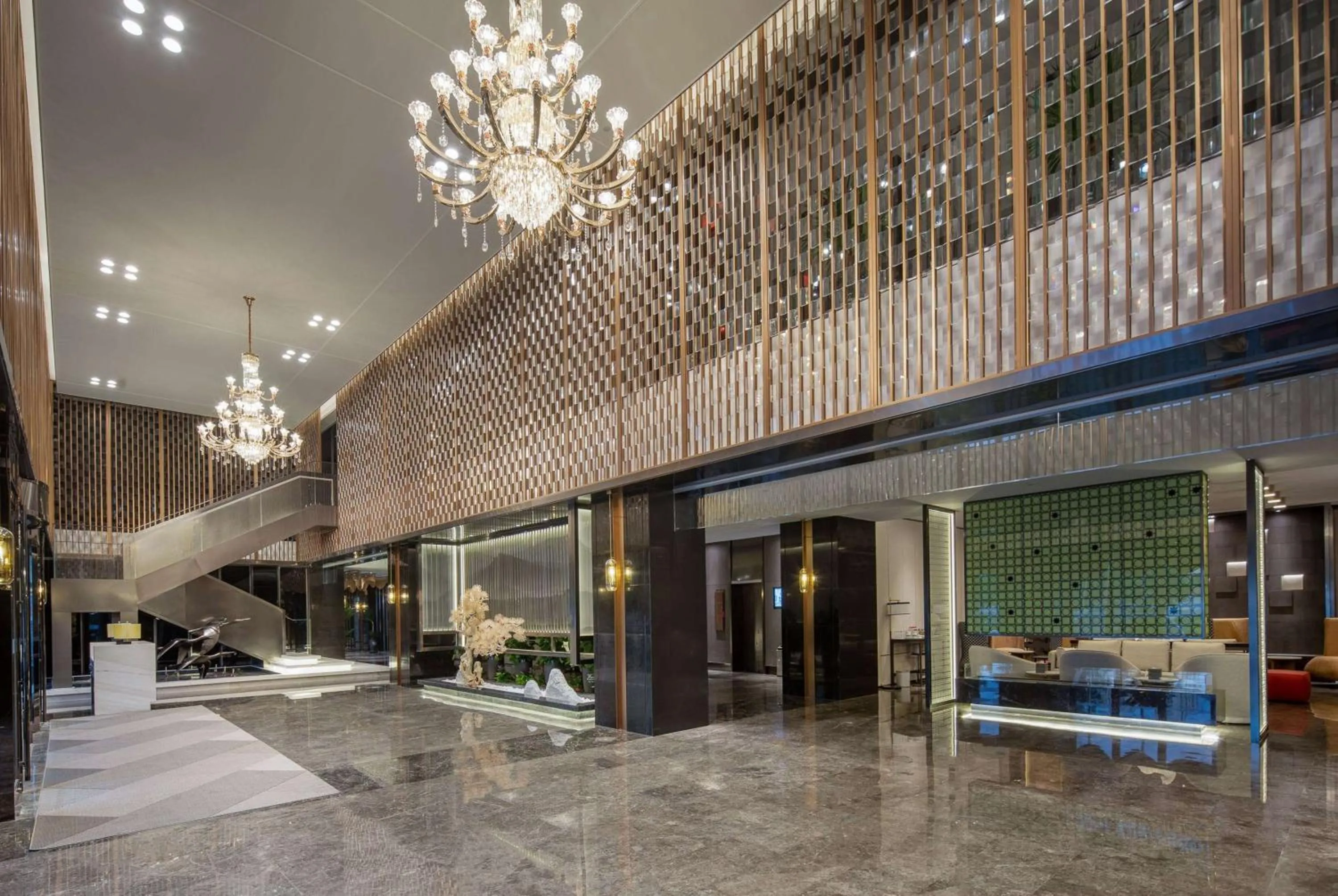 Lobby or reception in Ramada by Wyndham Bayannur