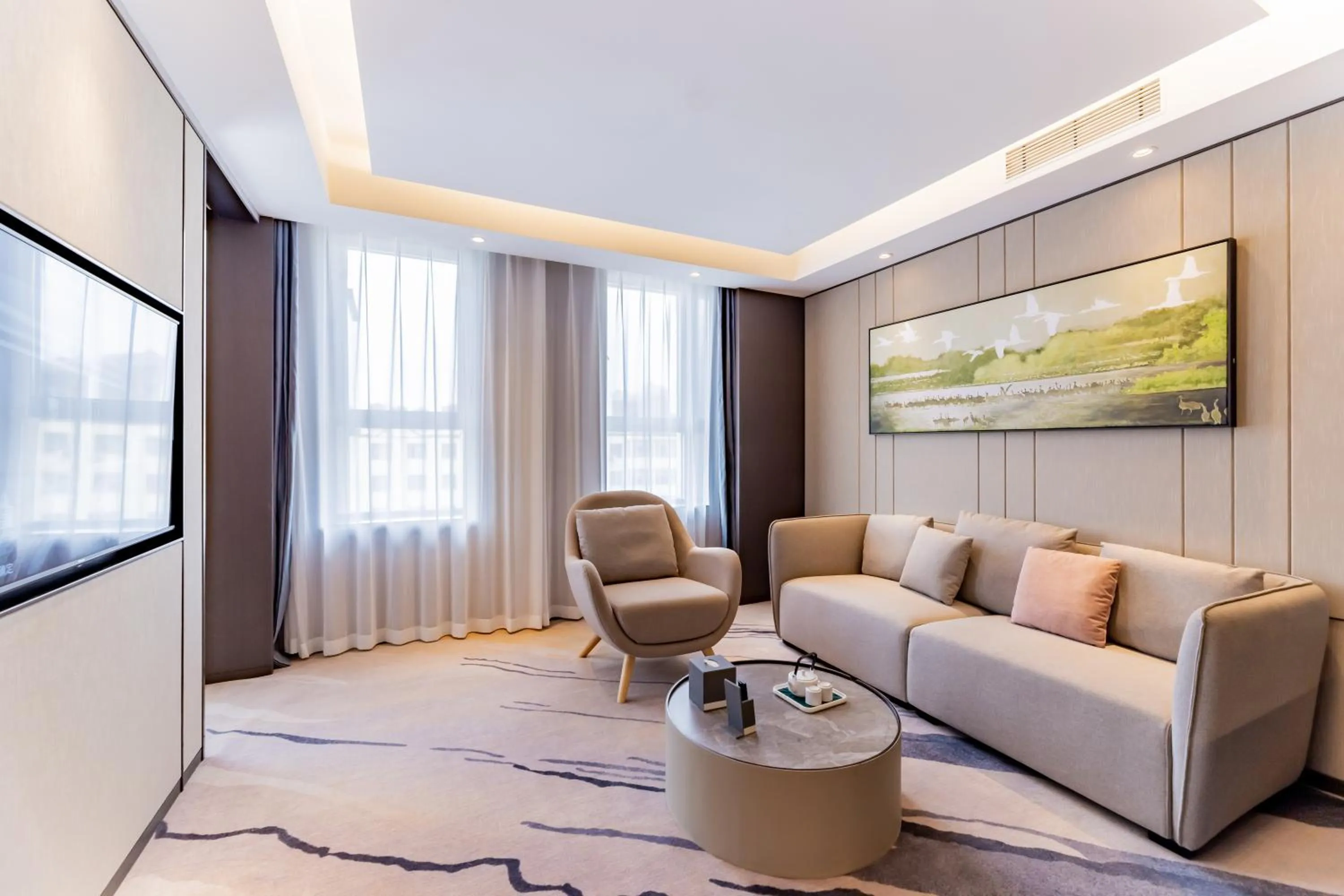 Seating area in Ramada by Wyndham Bayannur