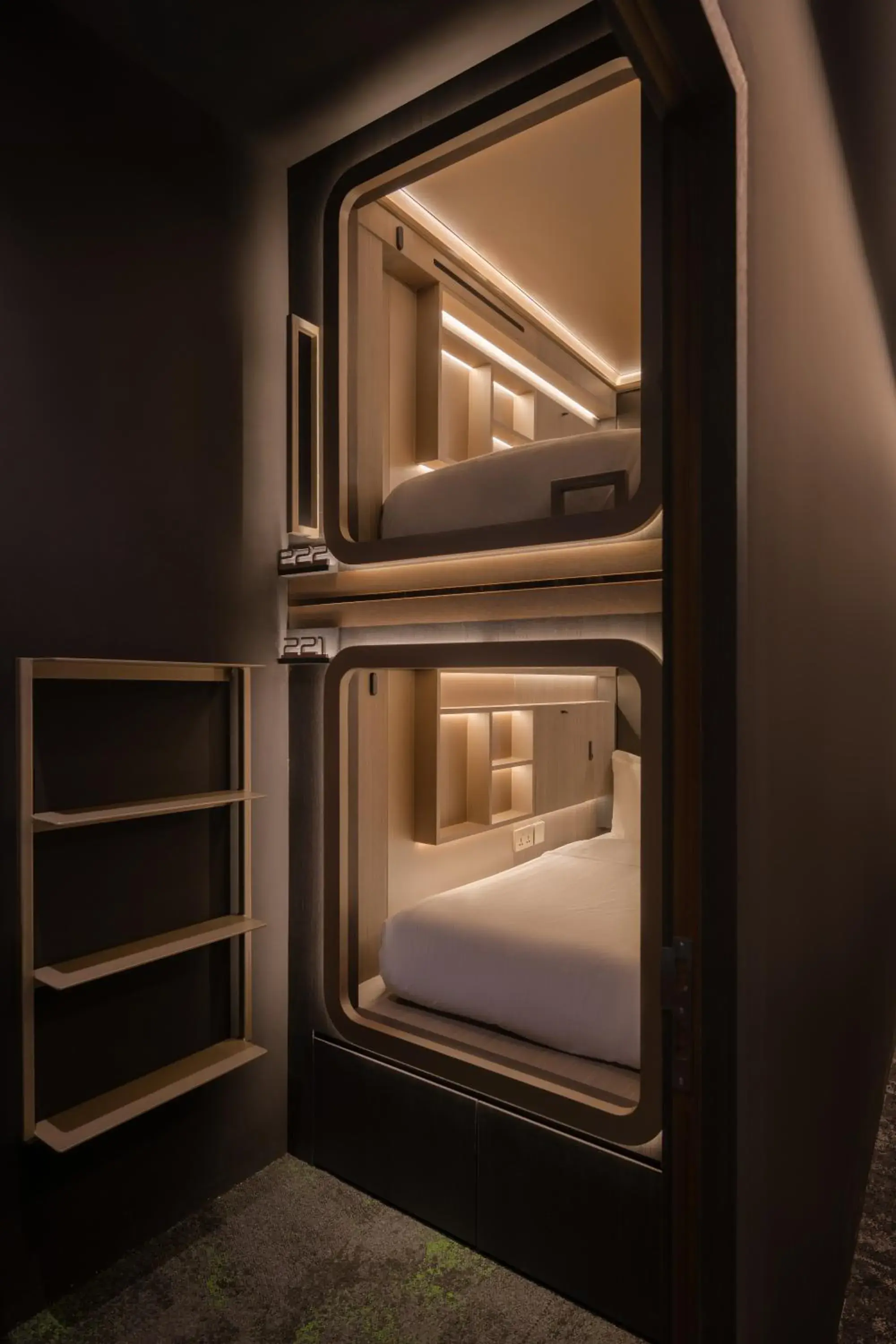 Private Room with 3 Single Capsules ( Shared Bathroom) in Cube Social Boutique Capsule Hotel at Boat Quay Private Room with 3 Single Capsules ( Shared Bathroom) in Cube Social Boutique Capsule Hotel at Boat Quay