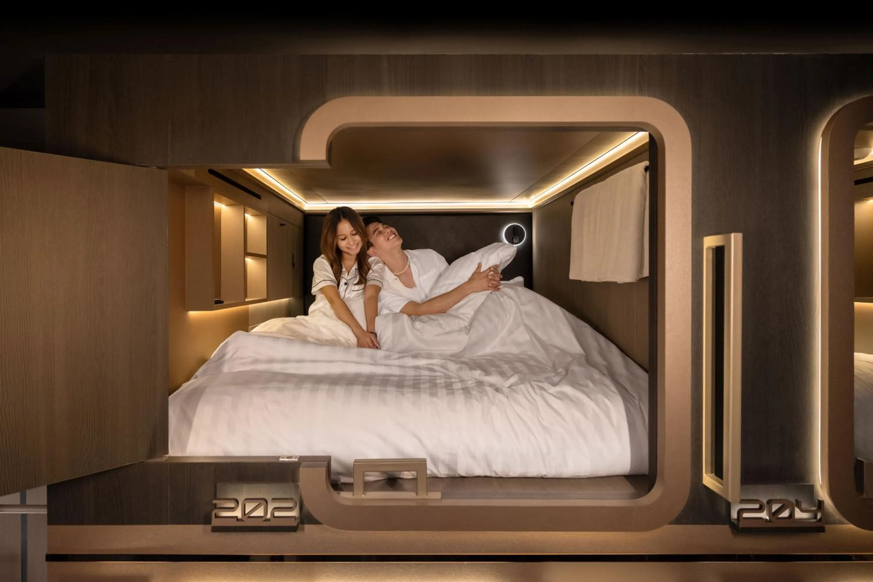 Bed in Cube Social Boutique Capsule Hotel at Boat Quay