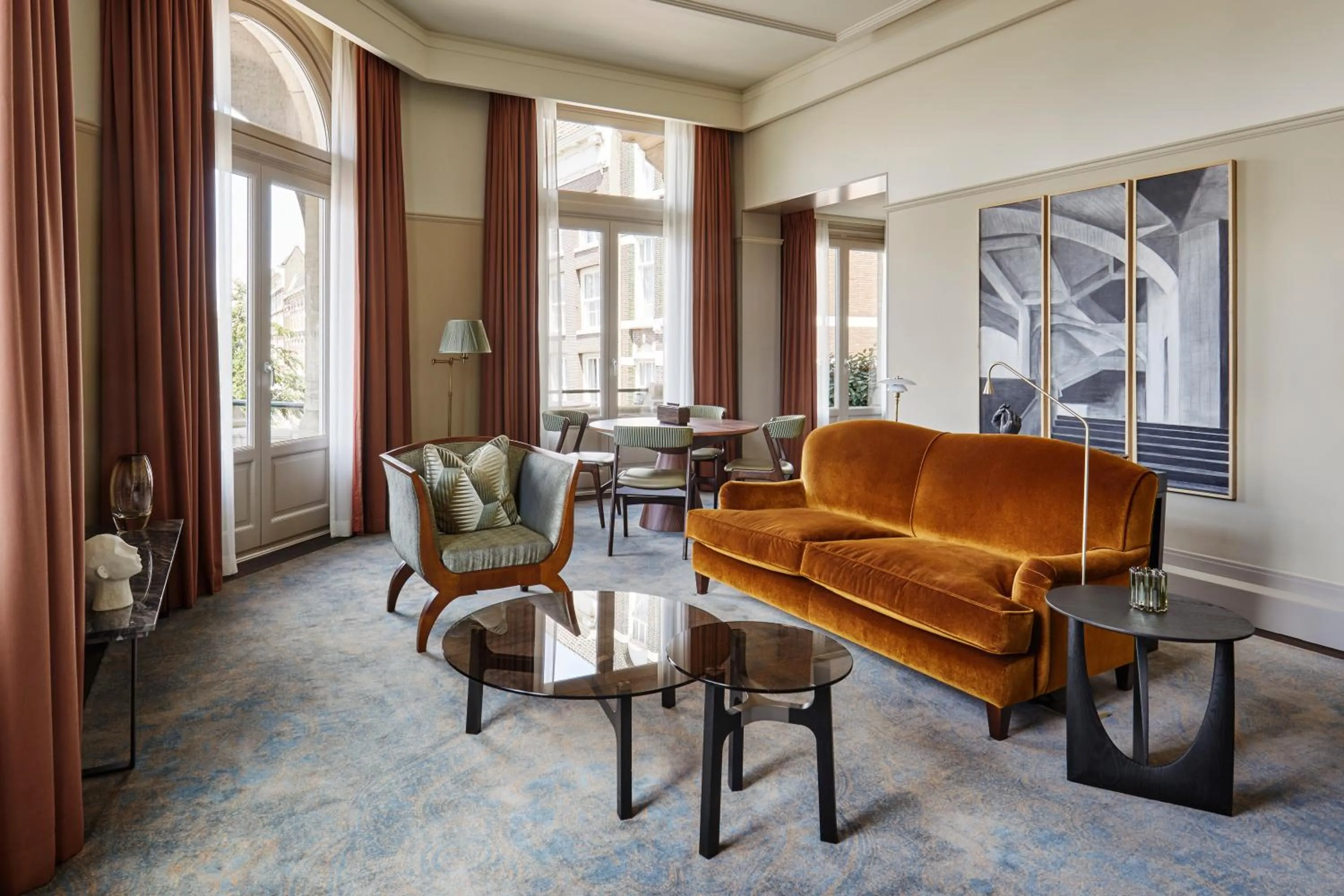 Living room in De L’Europe Amsterdam – The Leading Hotels of the World