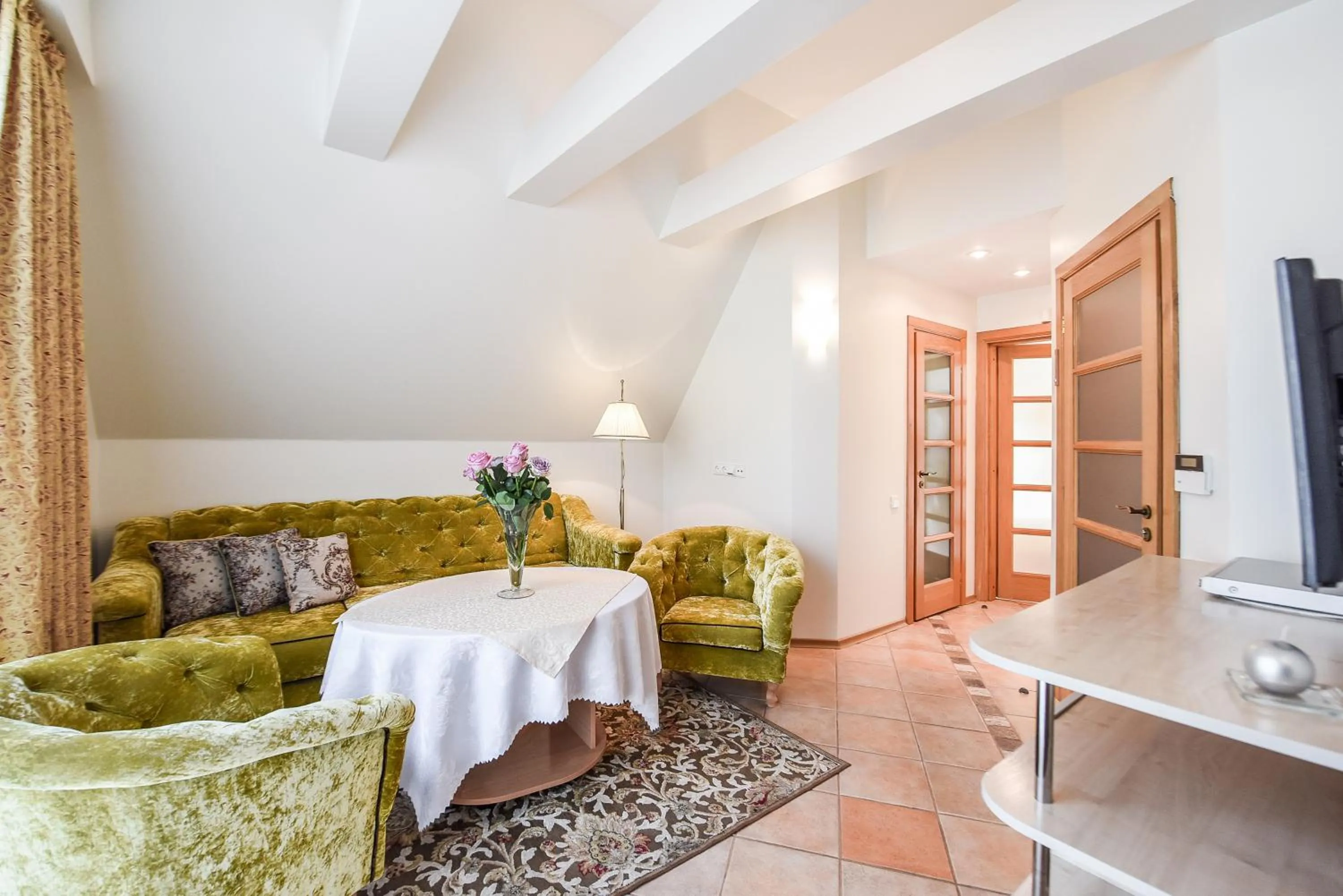 Living room, Bed in Saulės Krantas