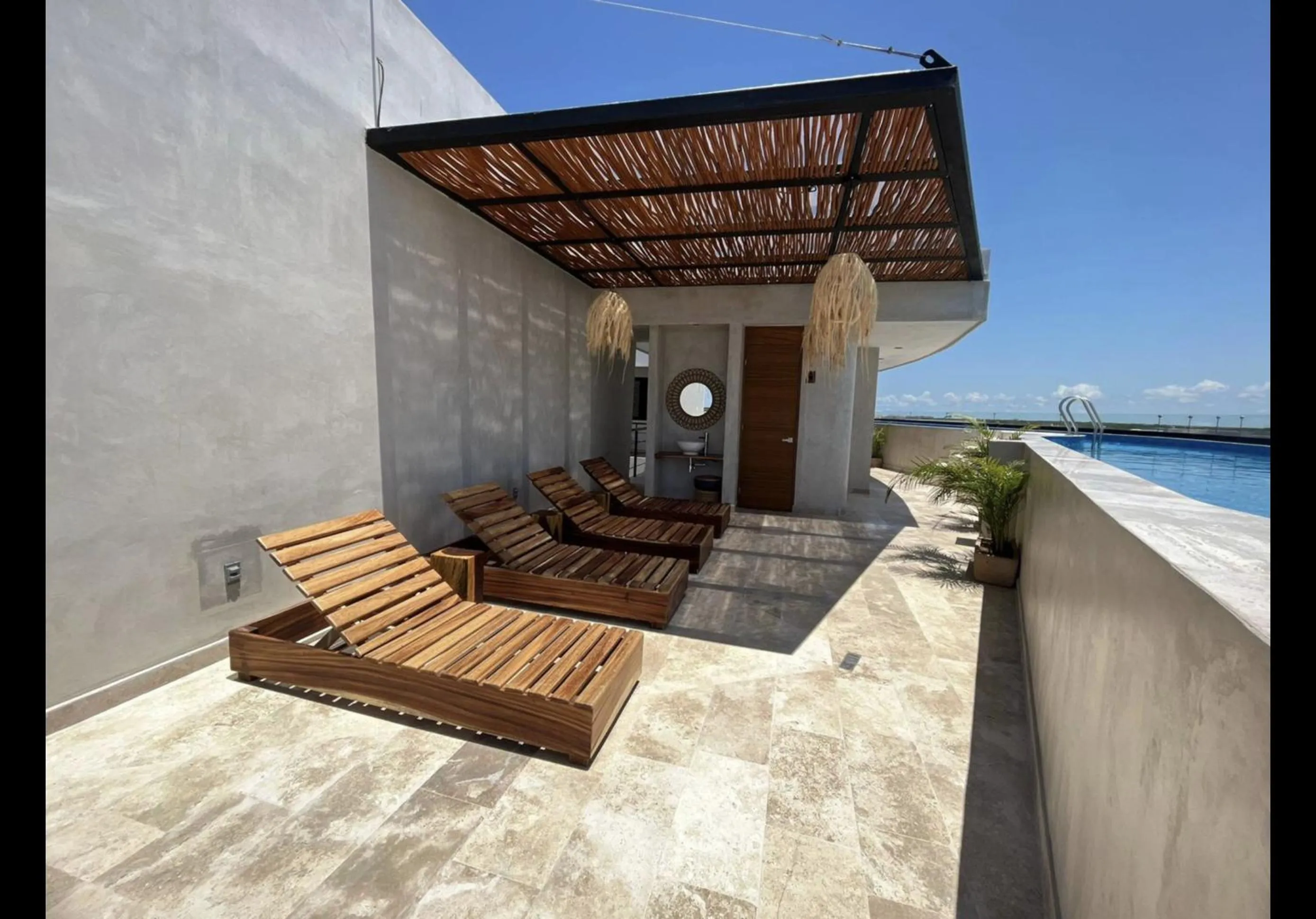 sunbed in Charming studio Akua Tulum Aldea Zama Premium