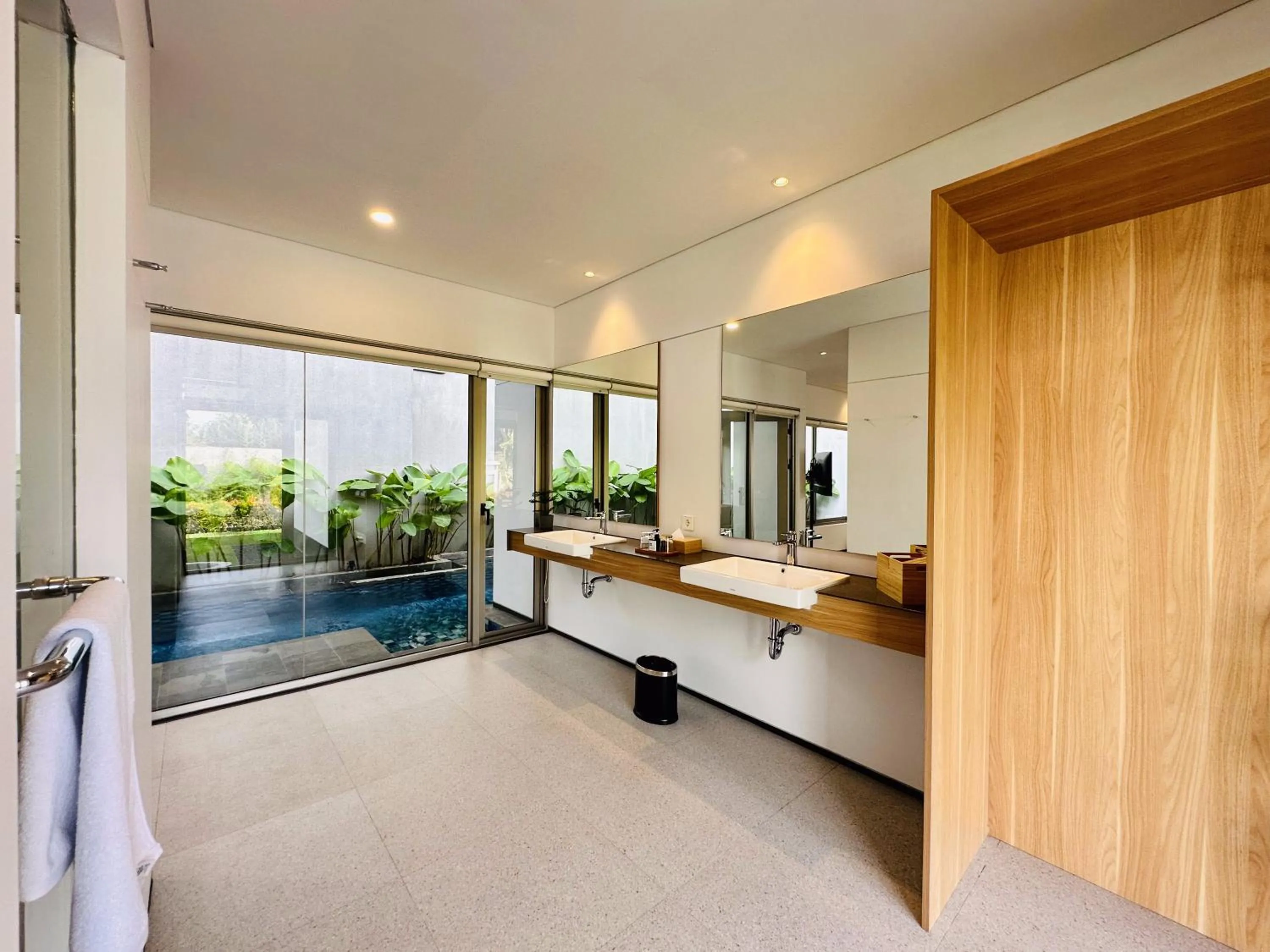 Pool view in Bungalow Homes