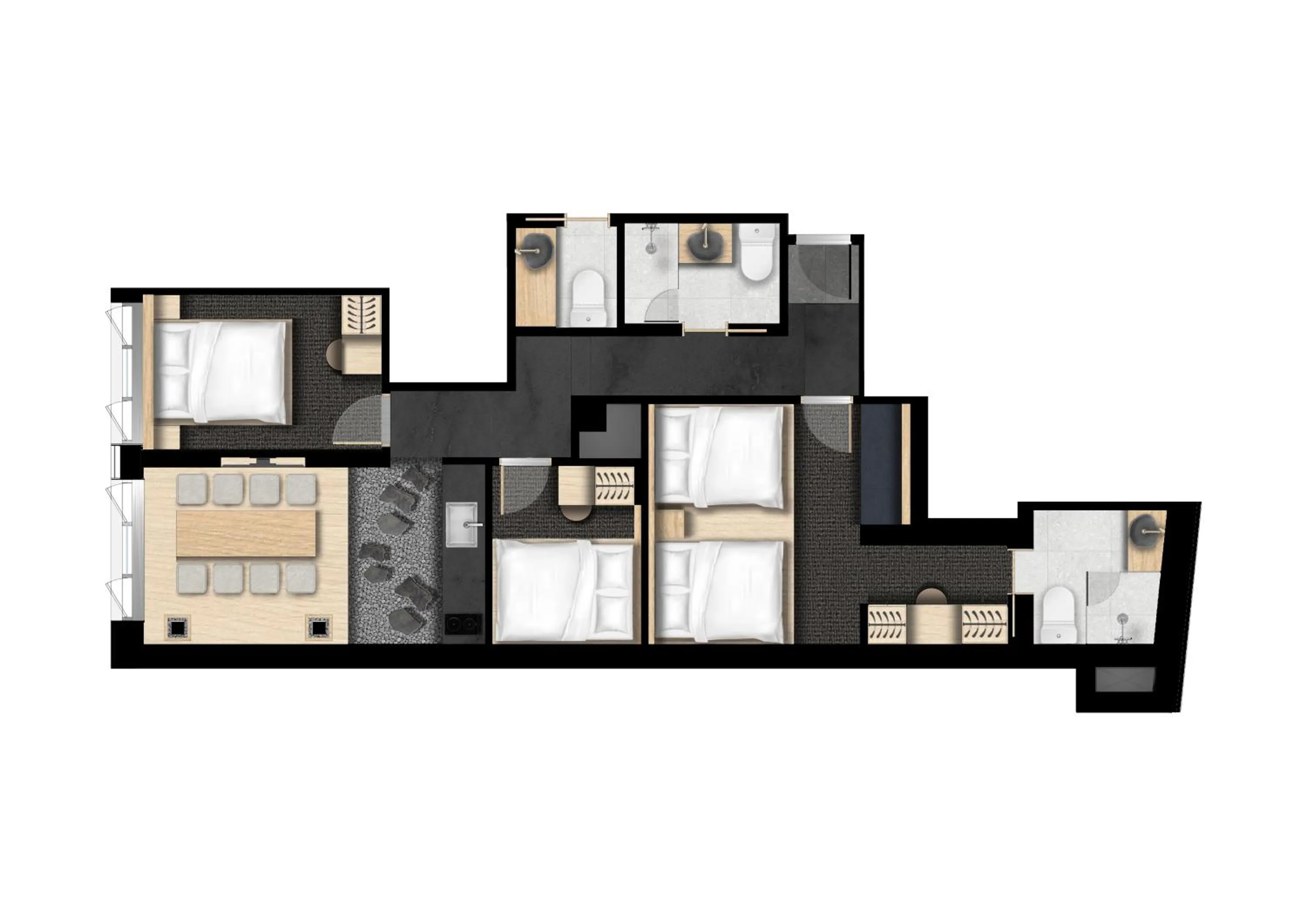 Floor plan in UH Suite Central Seoul