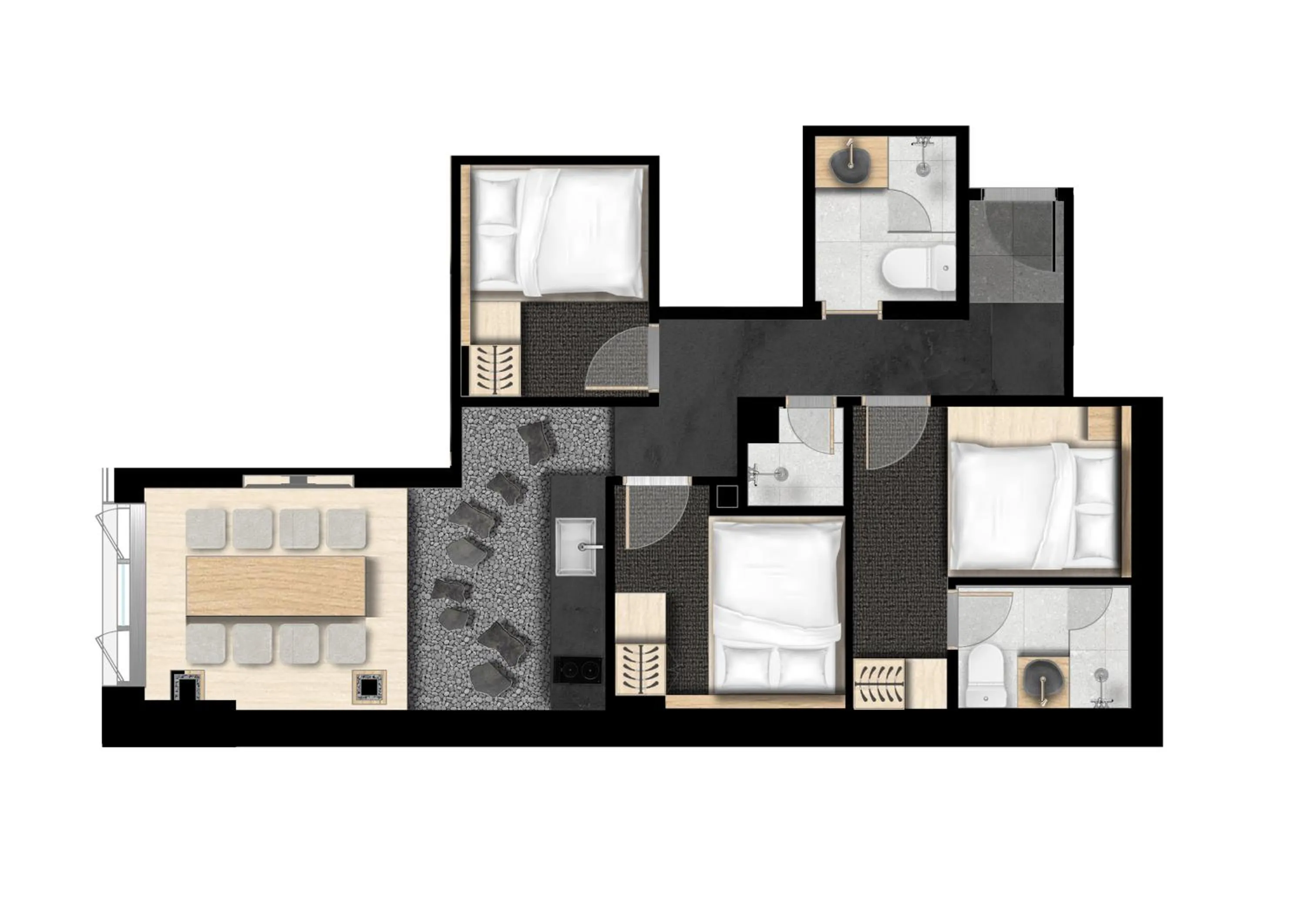 Floor plan in UH Suite Central Seoul