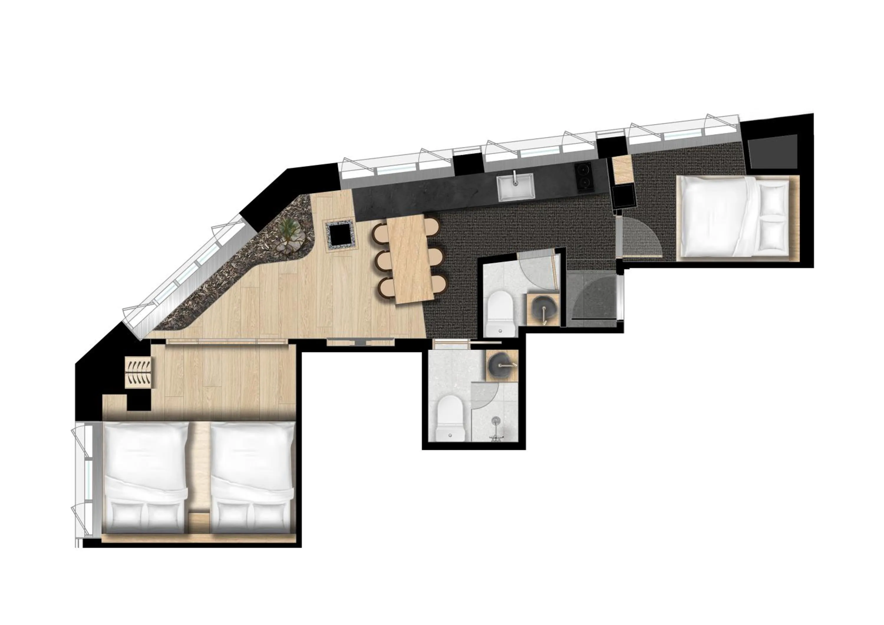 Floor plan in UH Suite Central Seoul