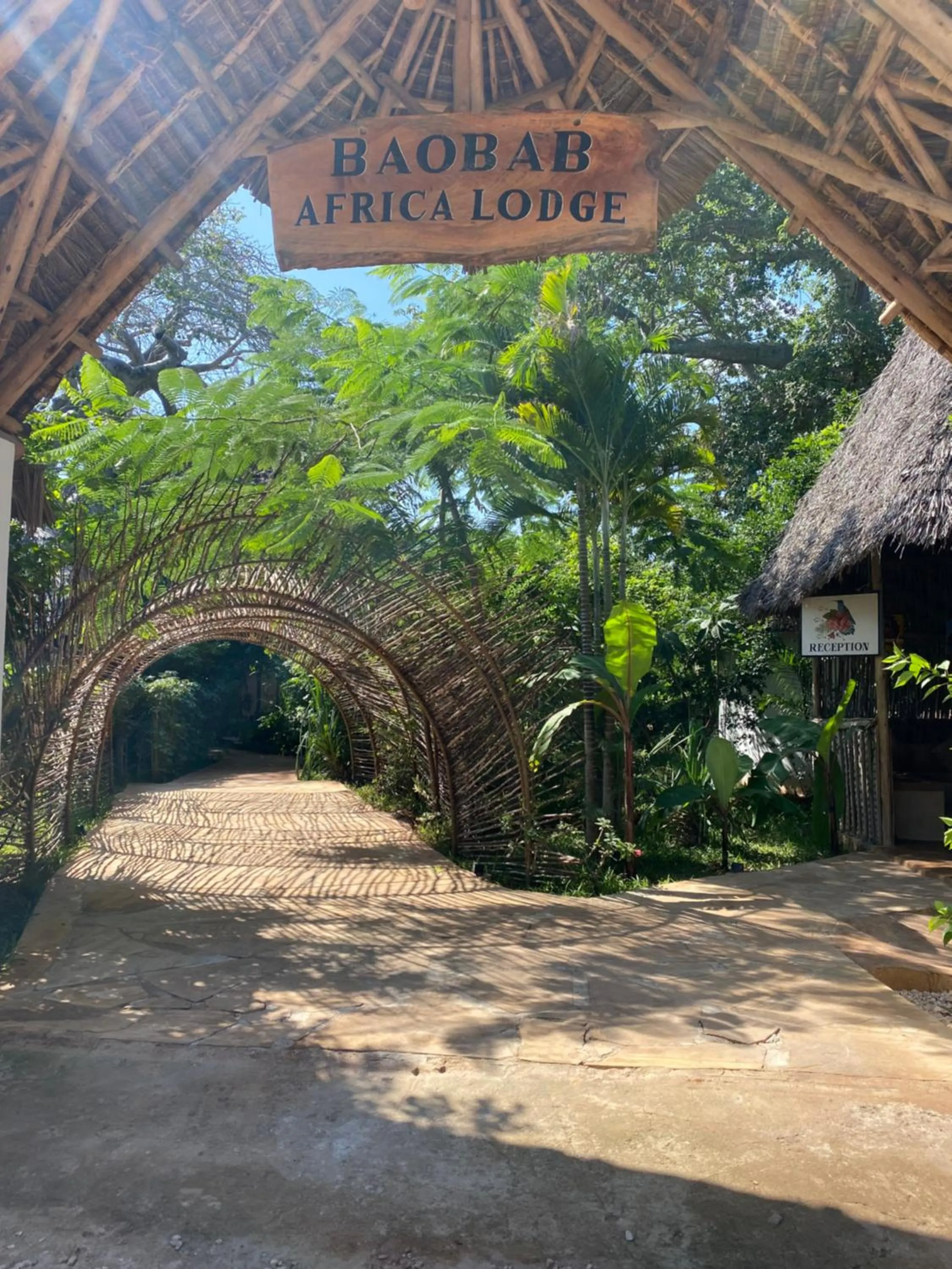 Facade/entrance in Baobab Africa Lodge Zanzibar