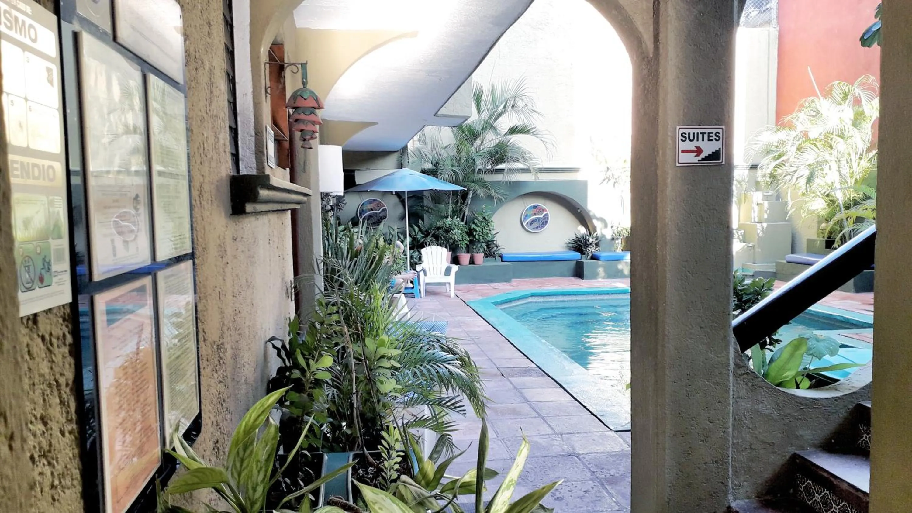 Pool view in Solimar Inn Suites