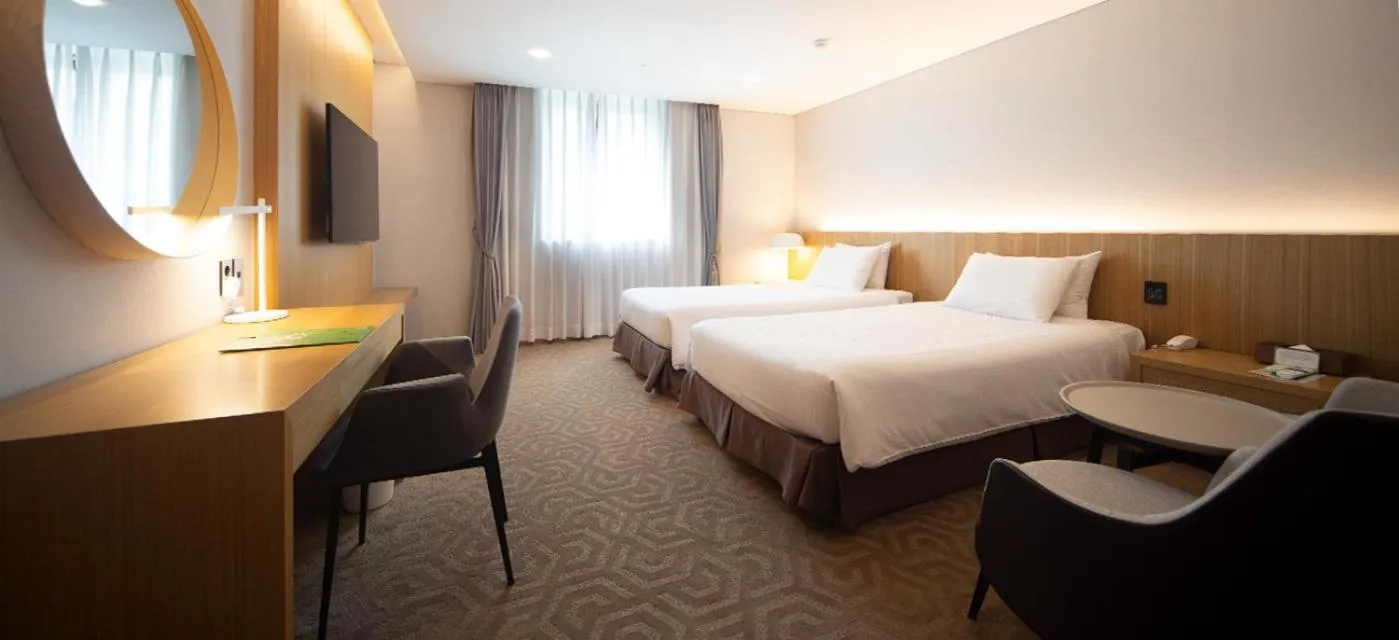 Decorative detail, Bed in Ulsan City Hotel