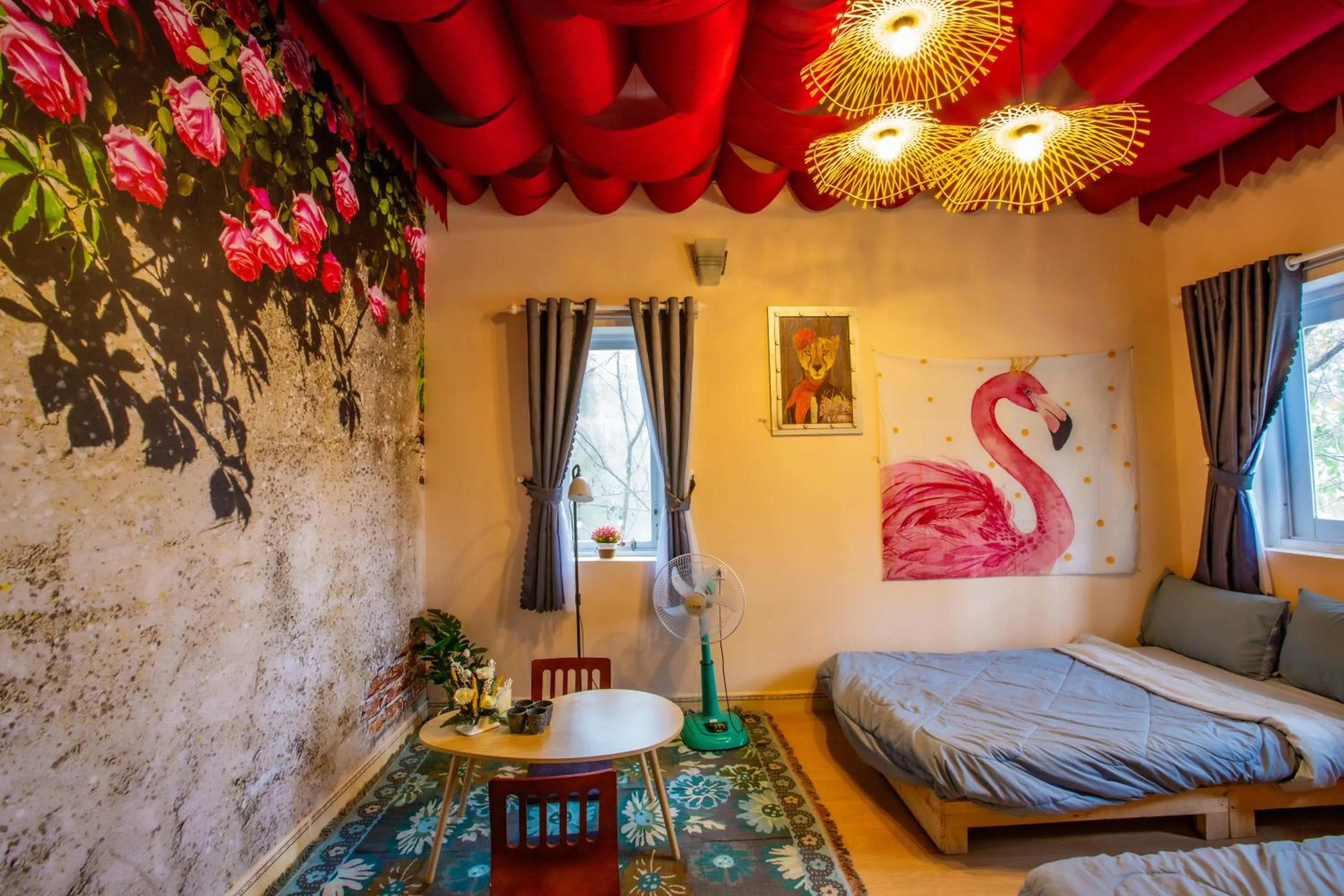 Photo of the whole room, Bed in De Vivre Homestay Măng Đen