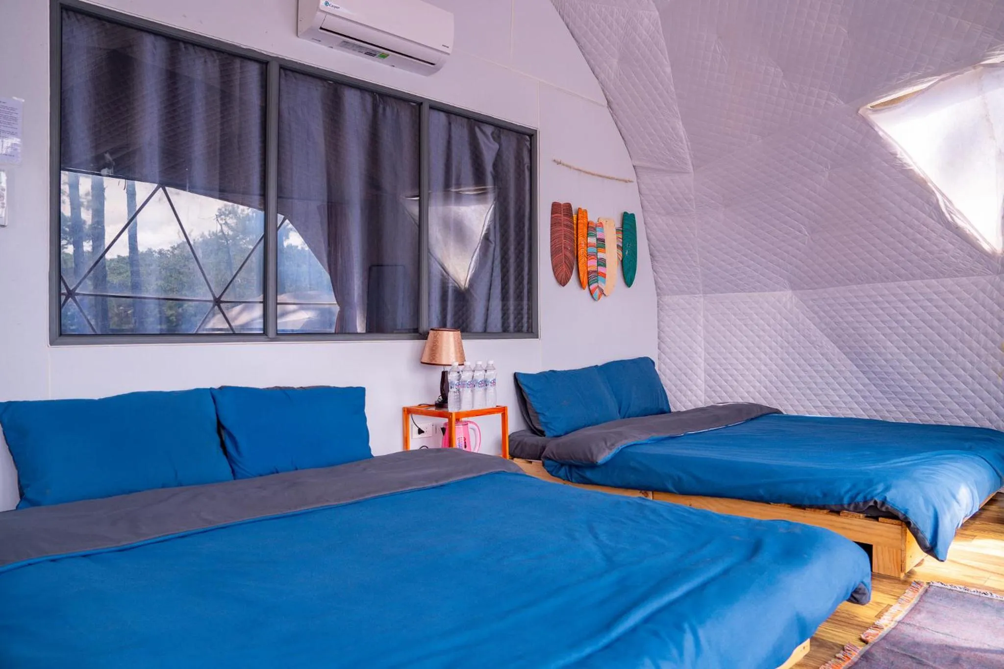 Bed in De Vivre Homestay Măng Đen