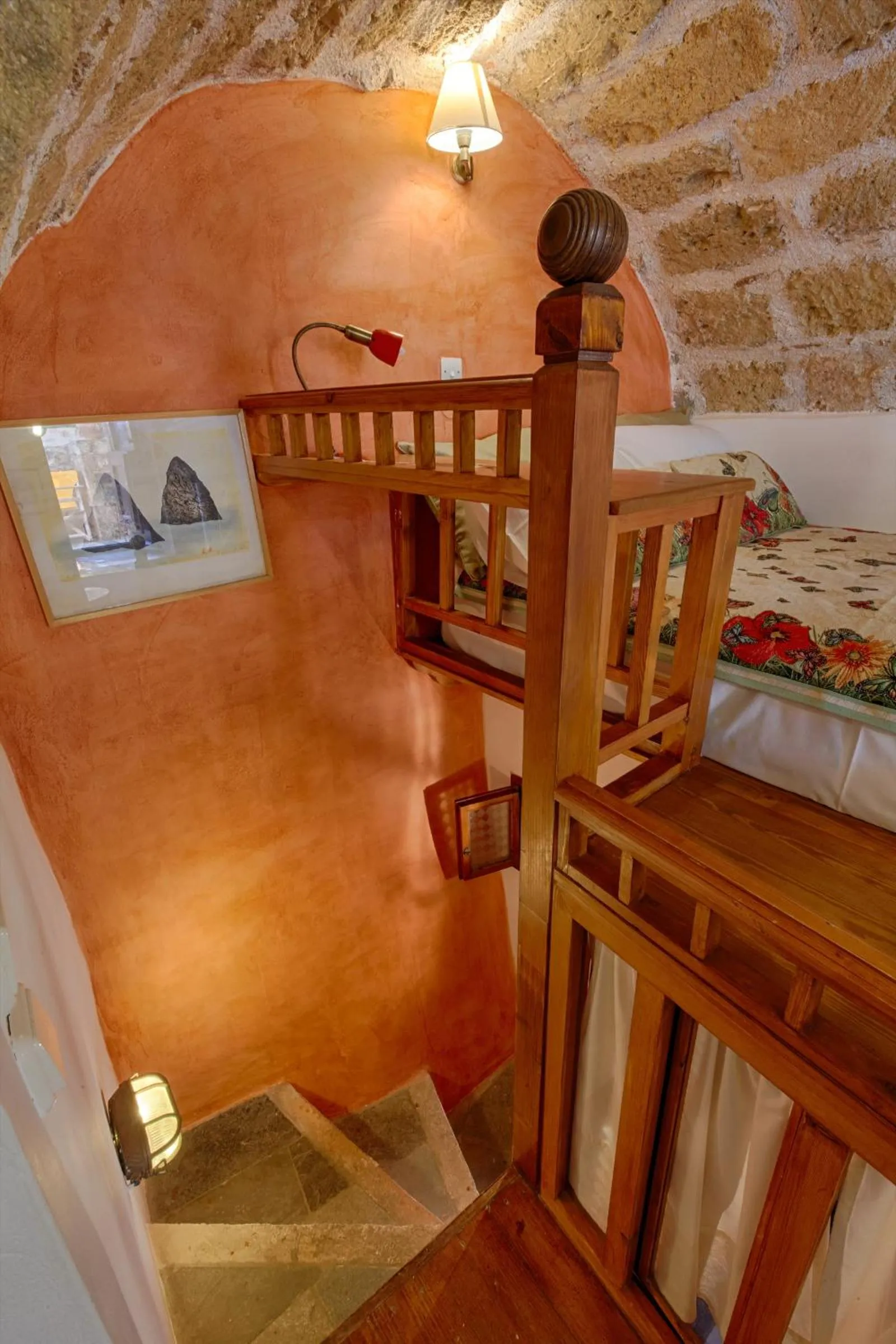 Bed in Dorovinis Monemvasia Castlehouses