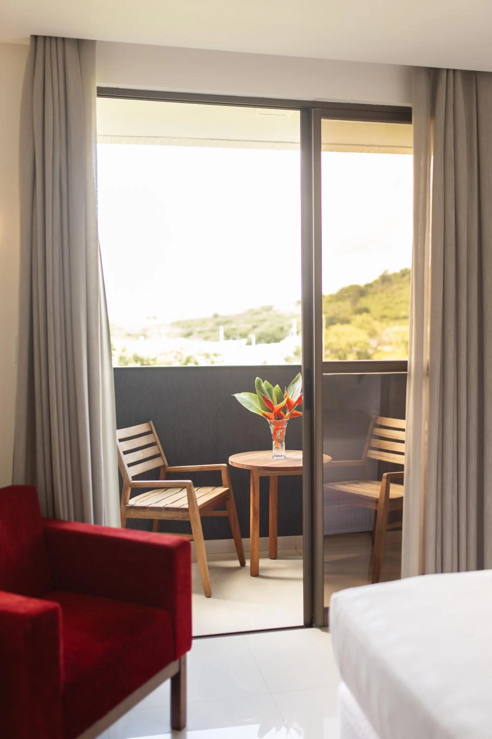 View (from property/room), Bed in Nobile Hotel Araripina