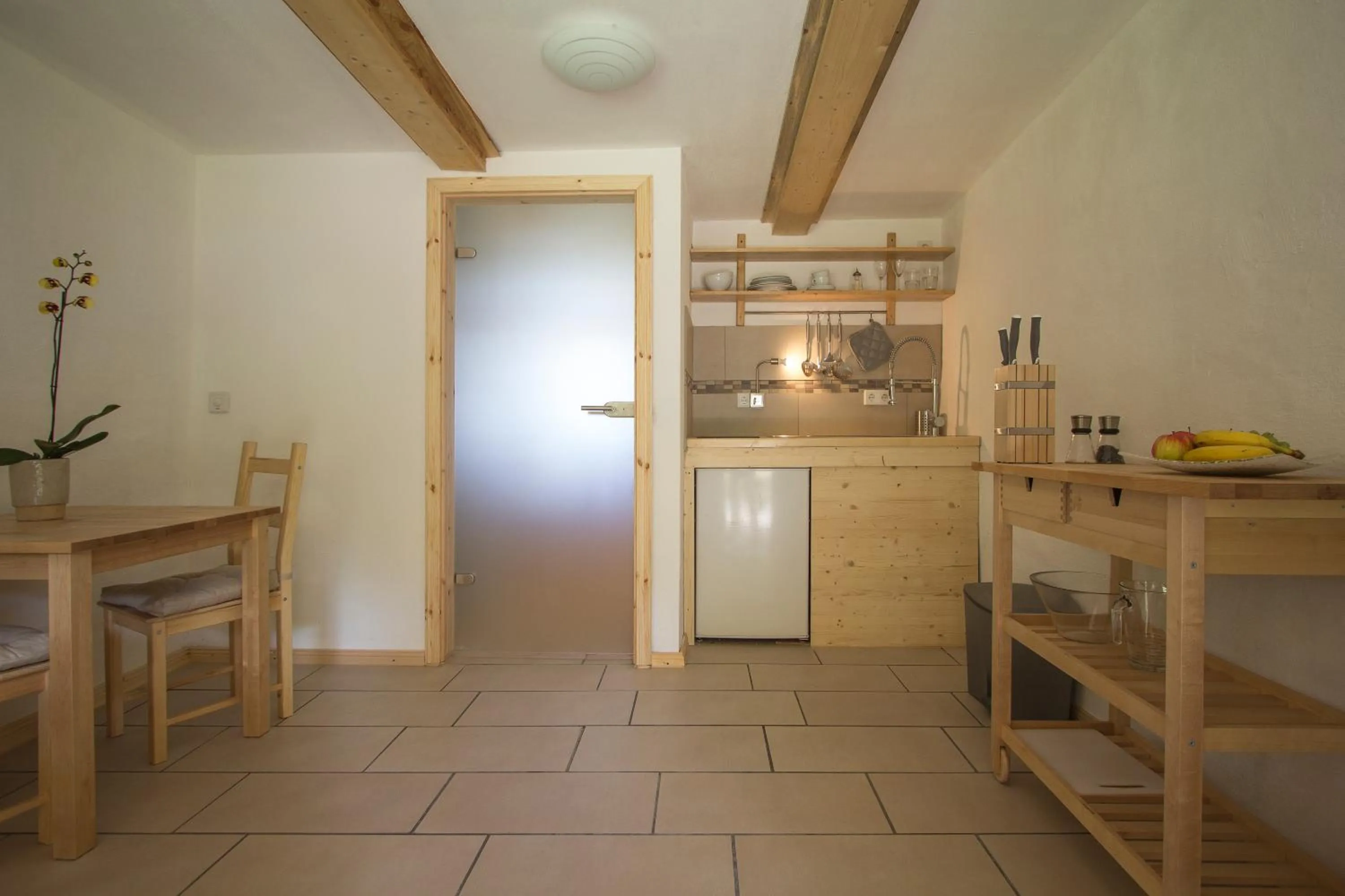 Kitchen or kitchenette in Aparthotel & Seminarhaus Wolkentor