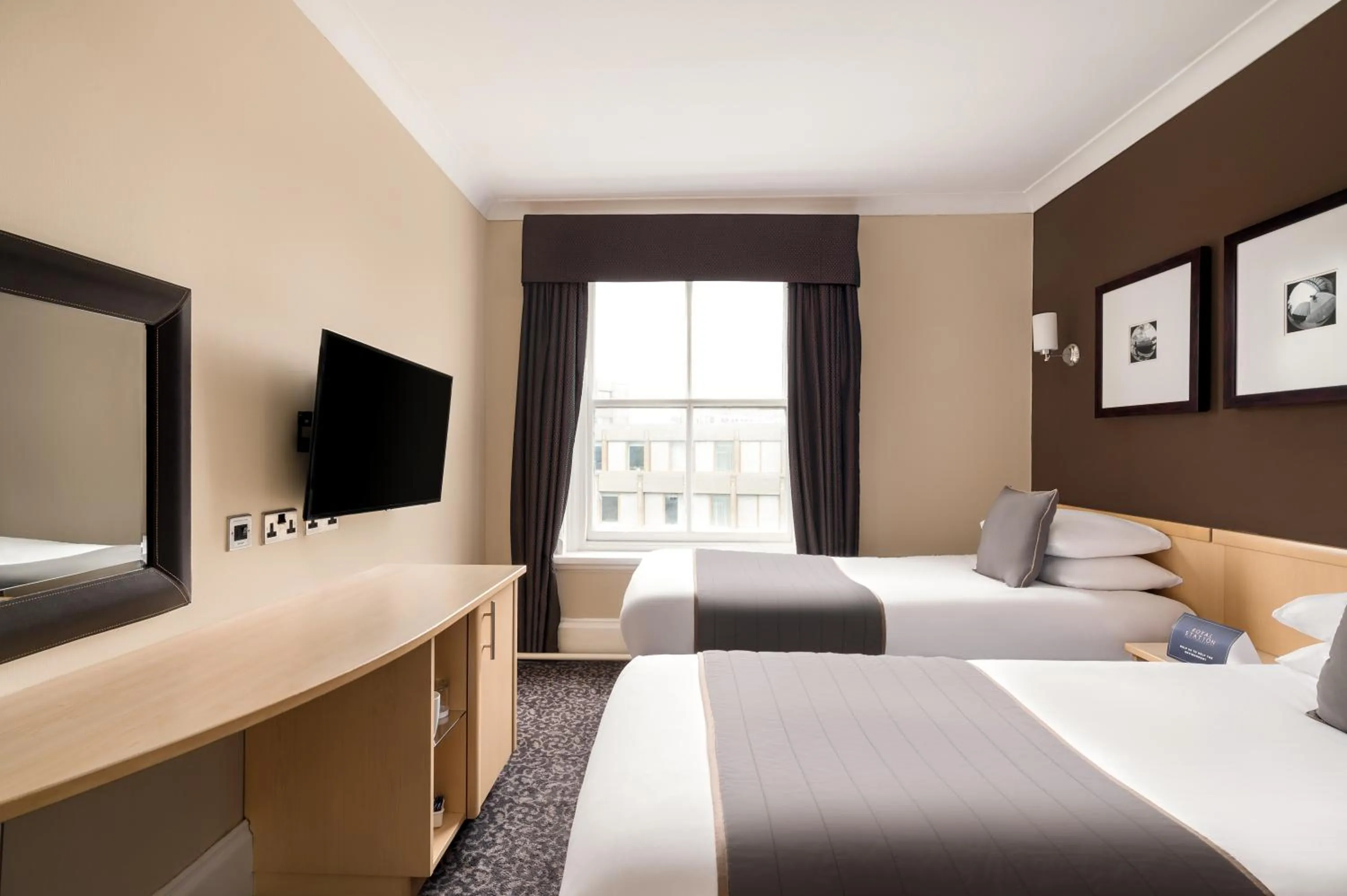 Bedroom, Bed in Royal Station Hotel- Part of the Cairn Collection