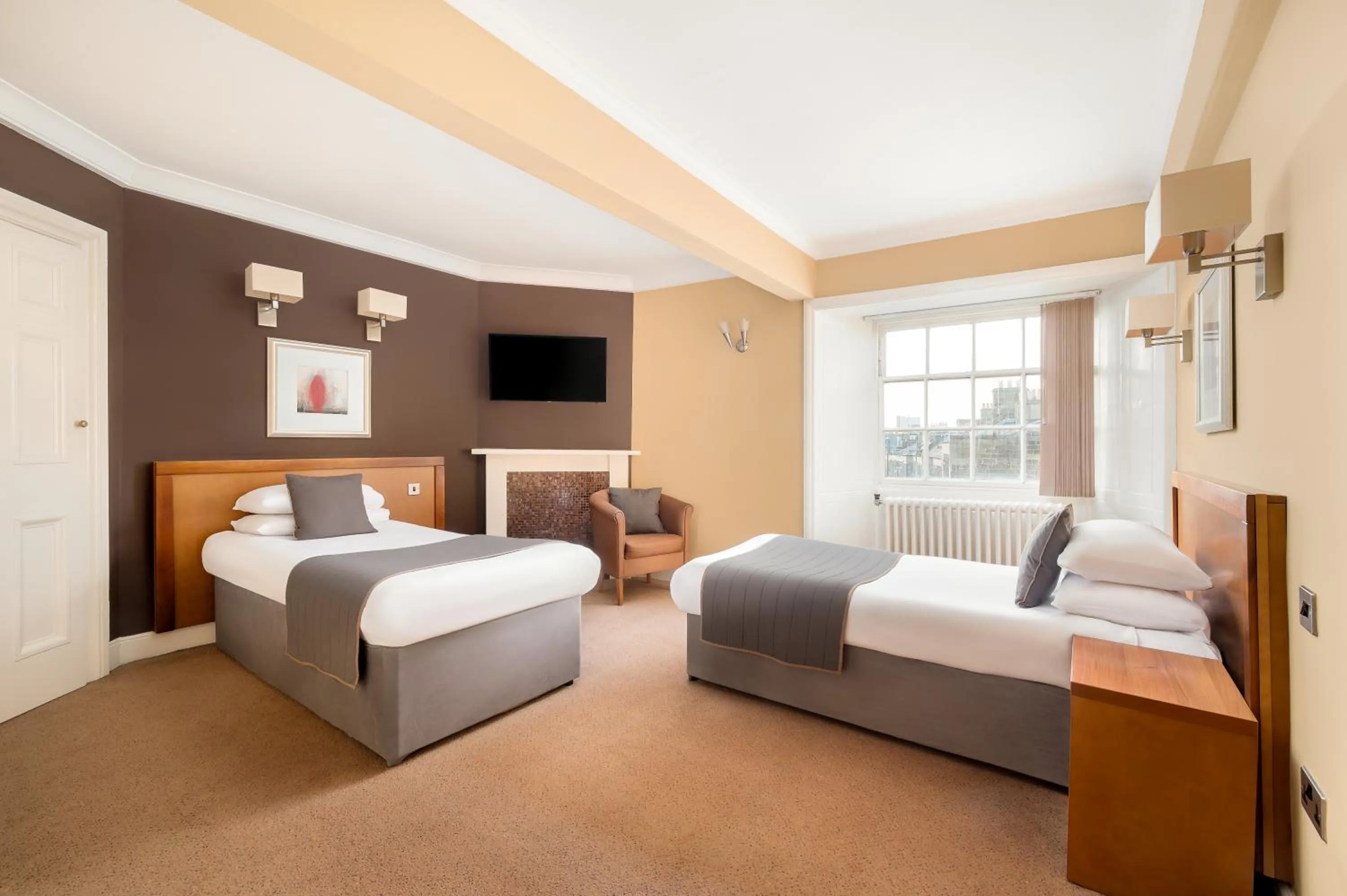 Bedroom, Bed in Royal Station Hotel- Part of the Cairn Collection