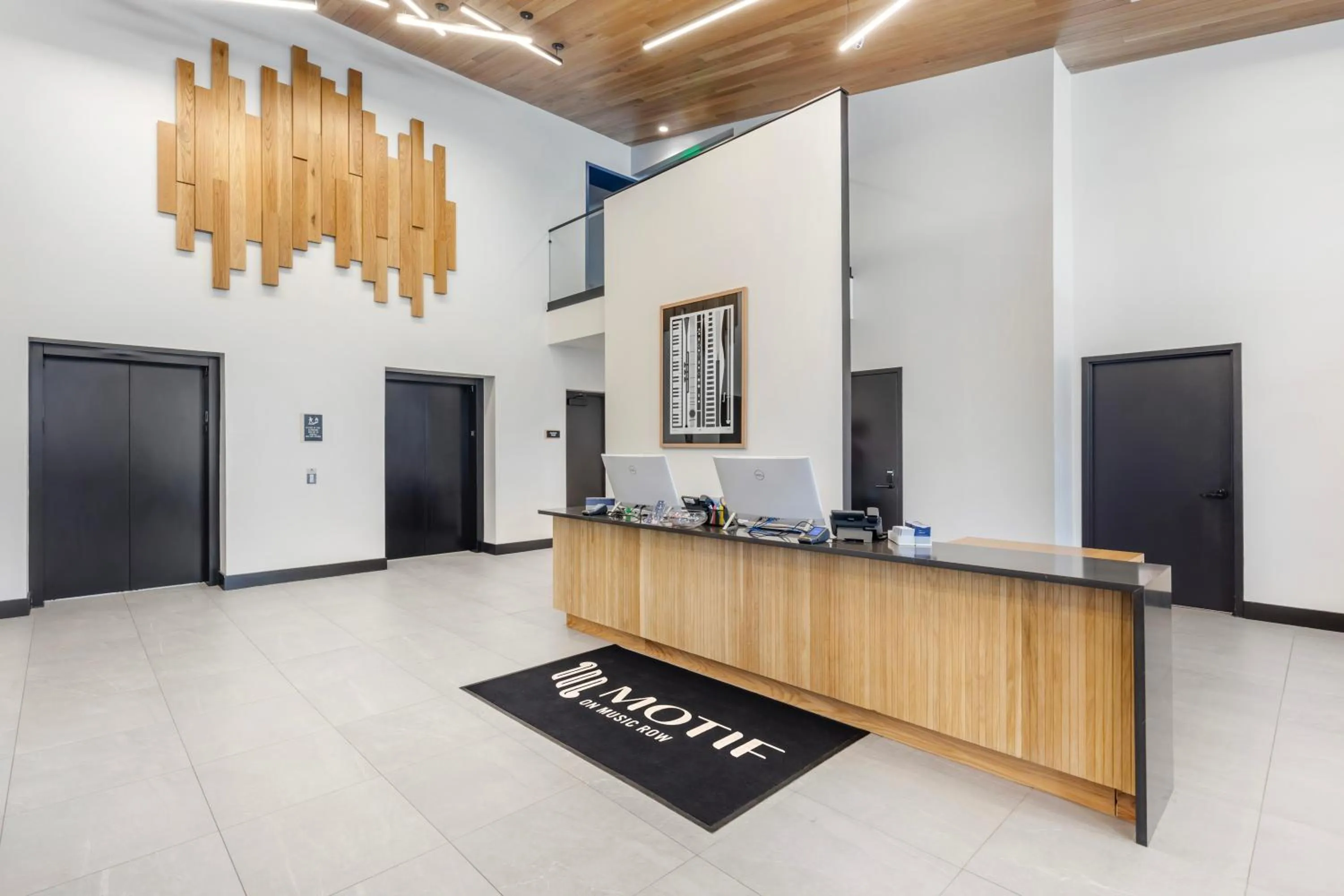 Lobby or reception in Motif Nashville's Hotel on Music Row