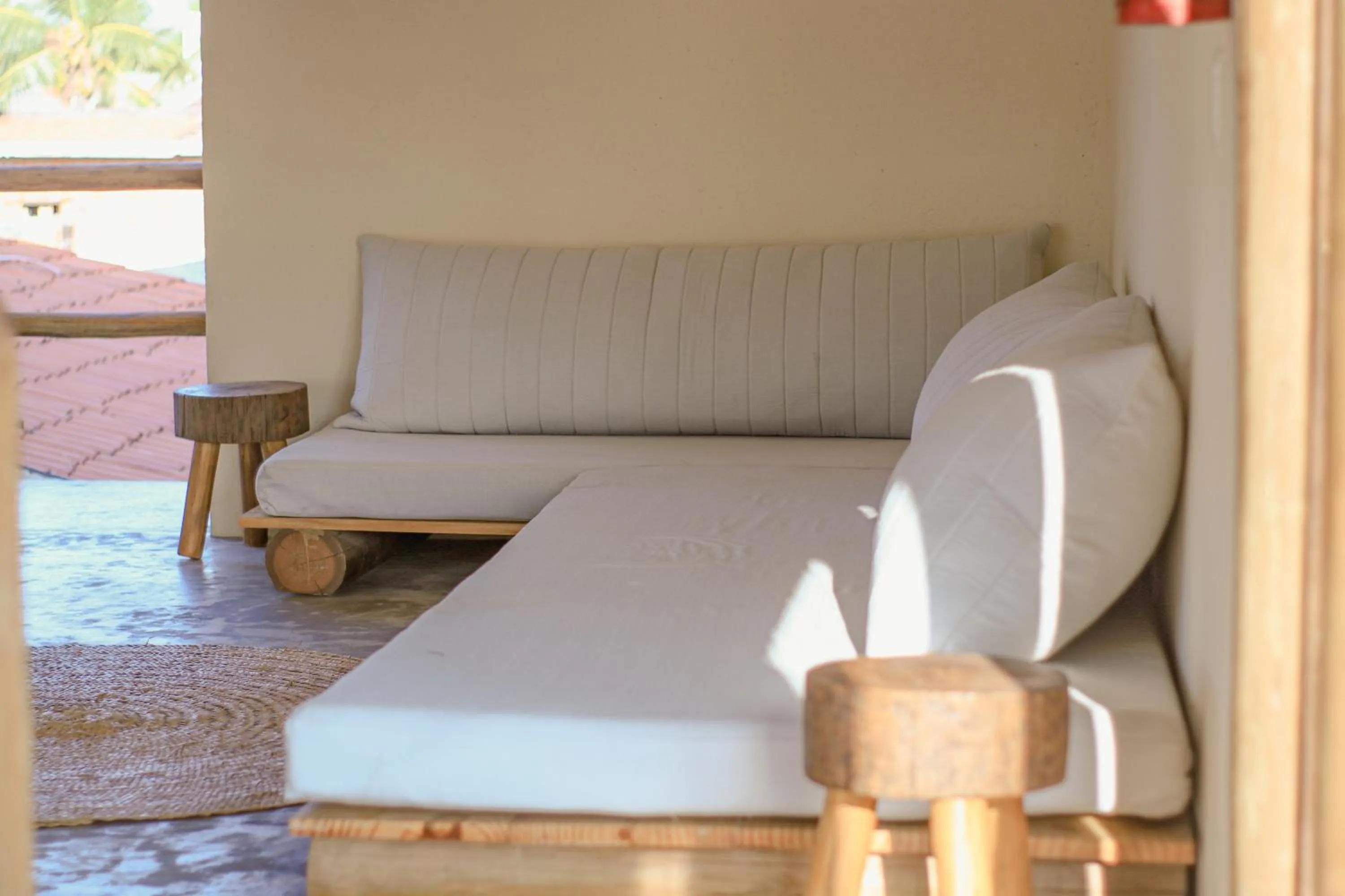 Communal lounge/ TV room in Pousada Veleiro Kite Preá