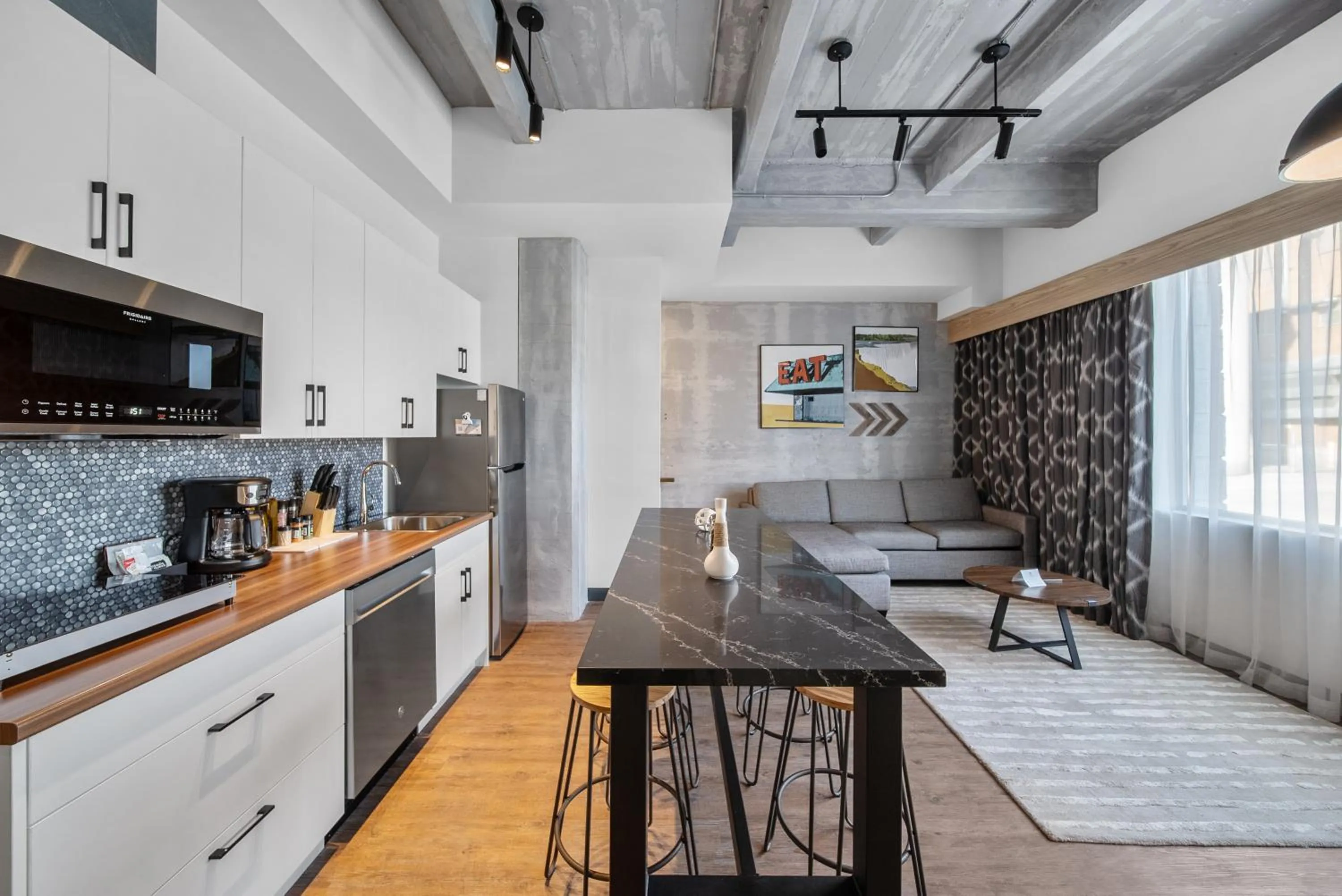 Seating area in Cannery Lofts Niagara