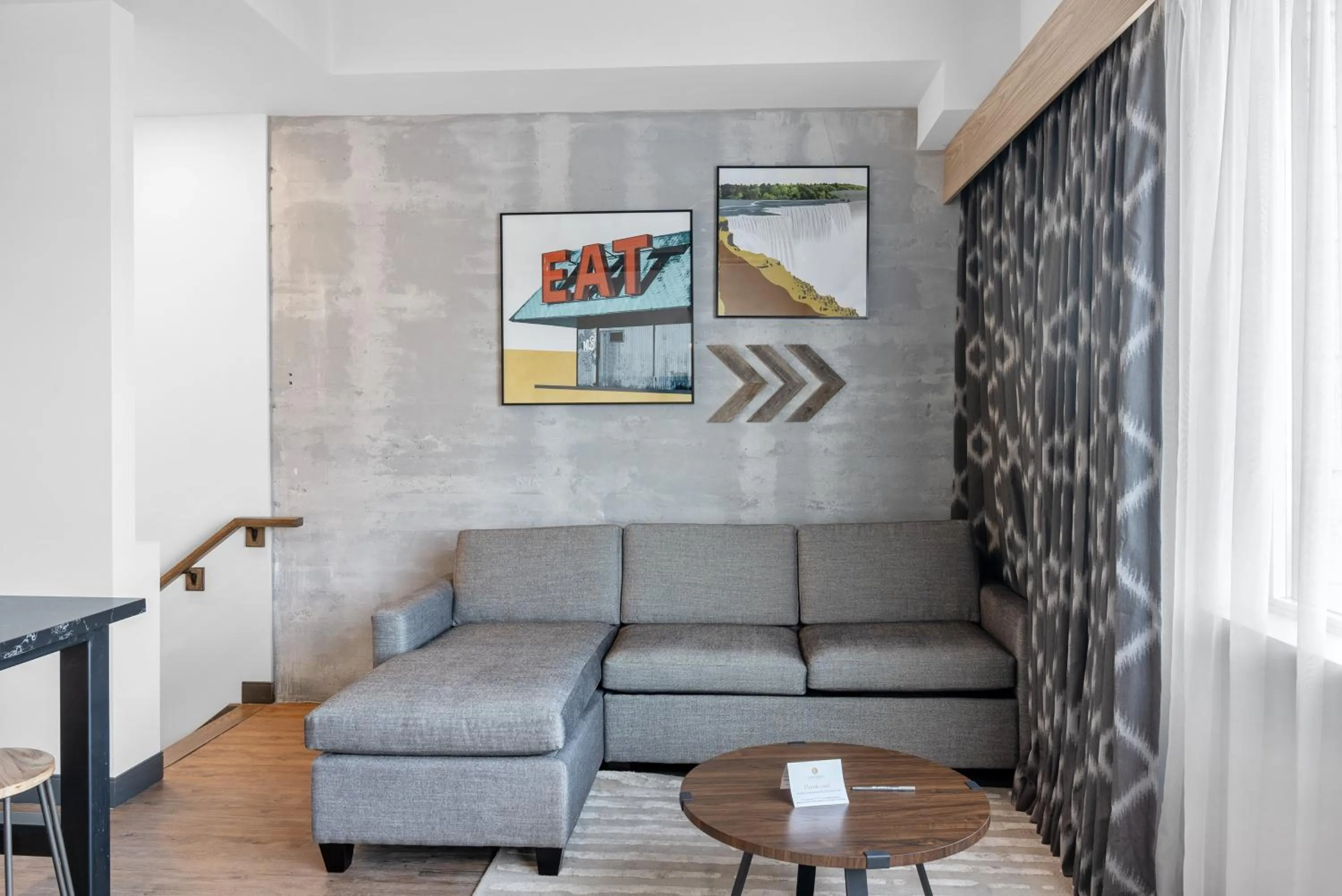 Seating area in Cannery Lofts Niagara