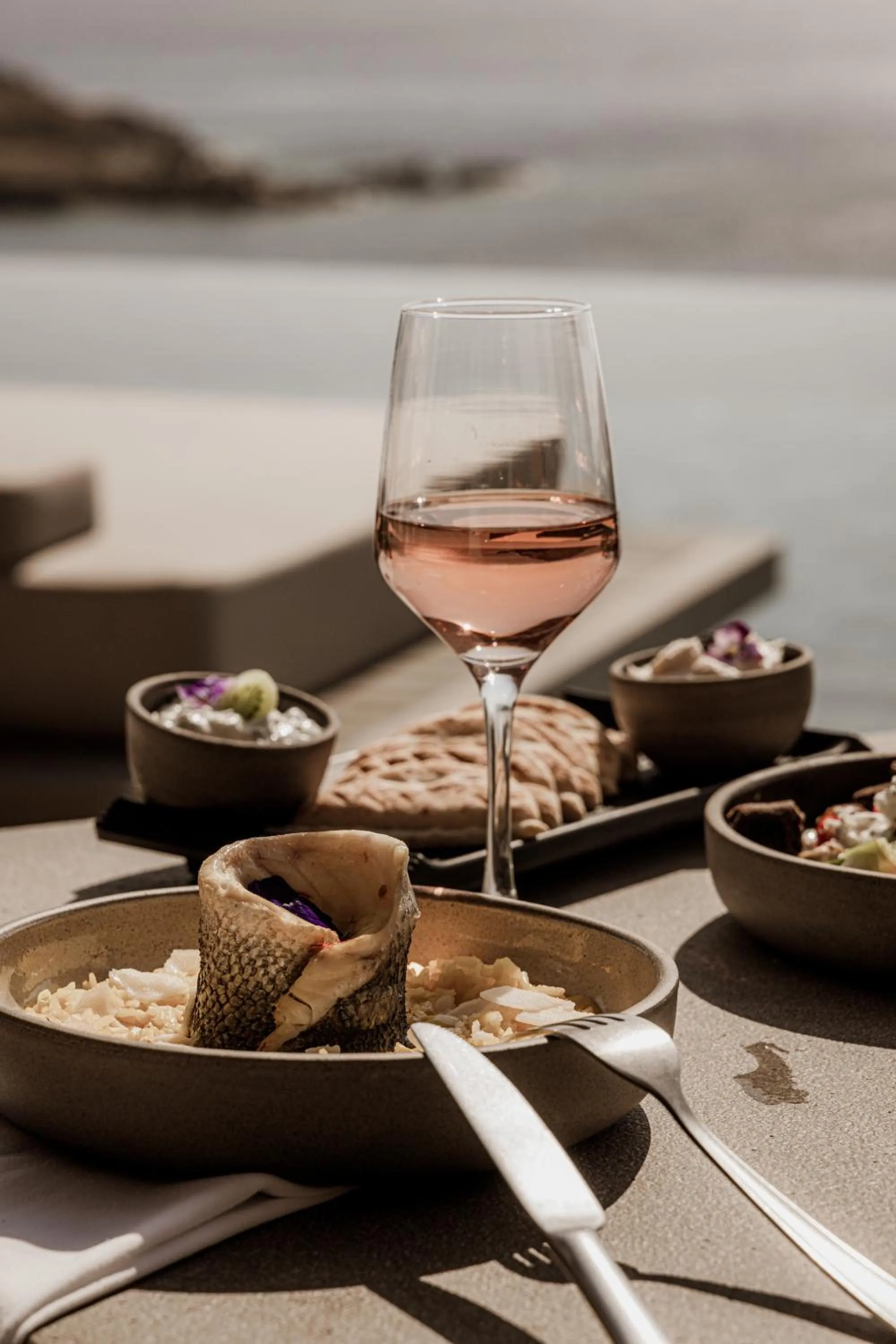 Food and drinks in Enigma Mykonos Hideaway Suites