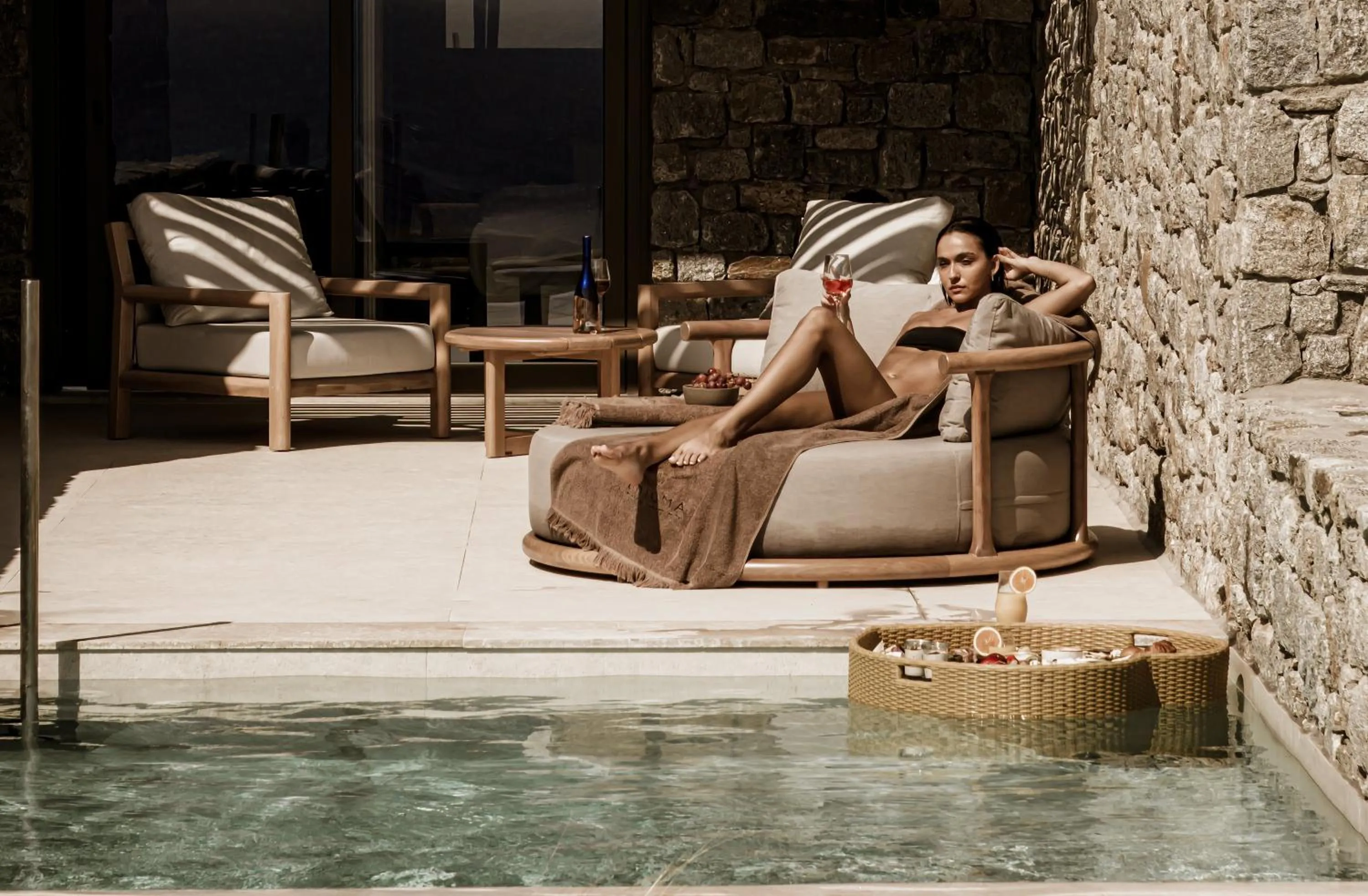 Pool view in Enigma Mykonos Hideaway Suites