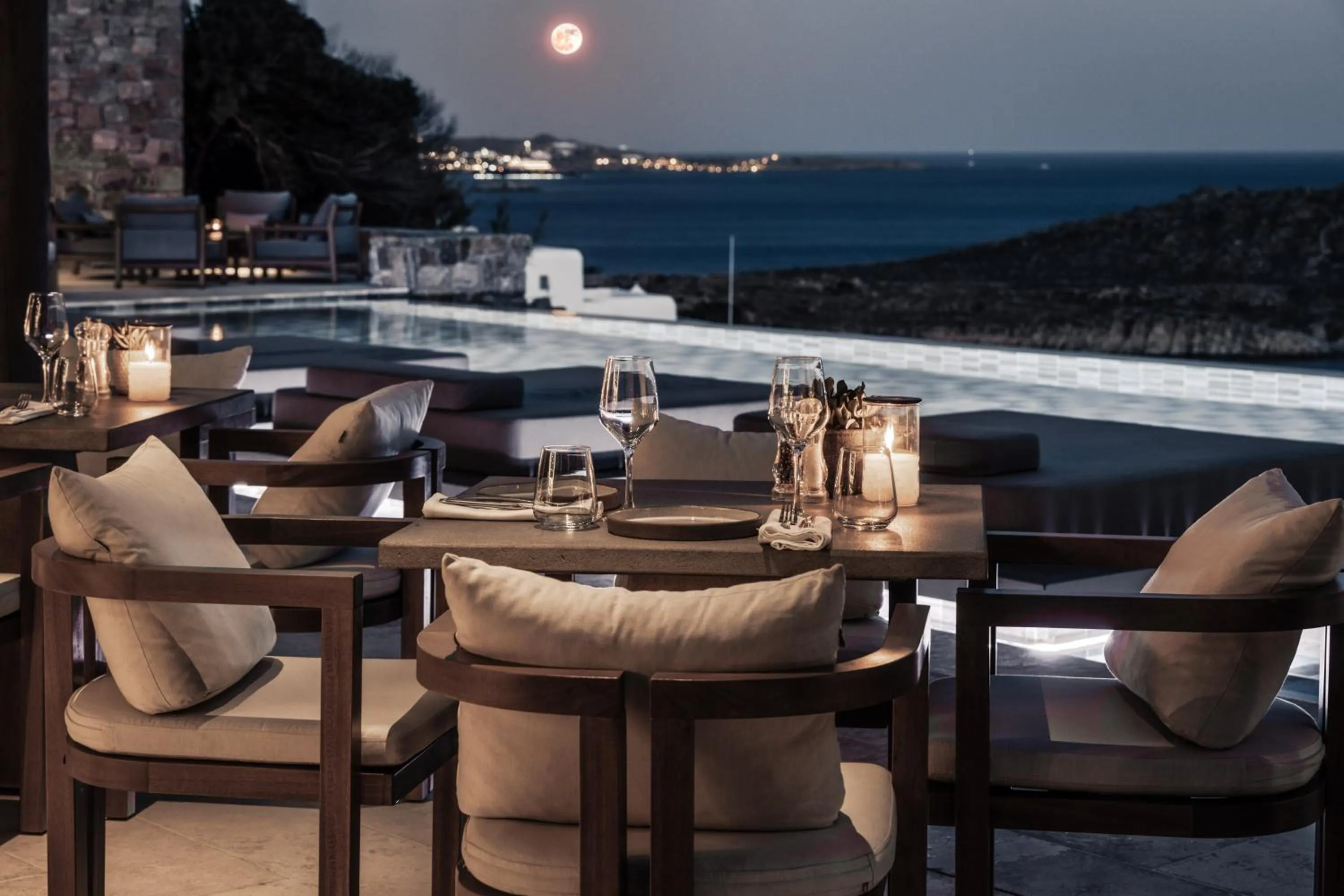 Dining area in Enigma Mykonos Hideaway Suites