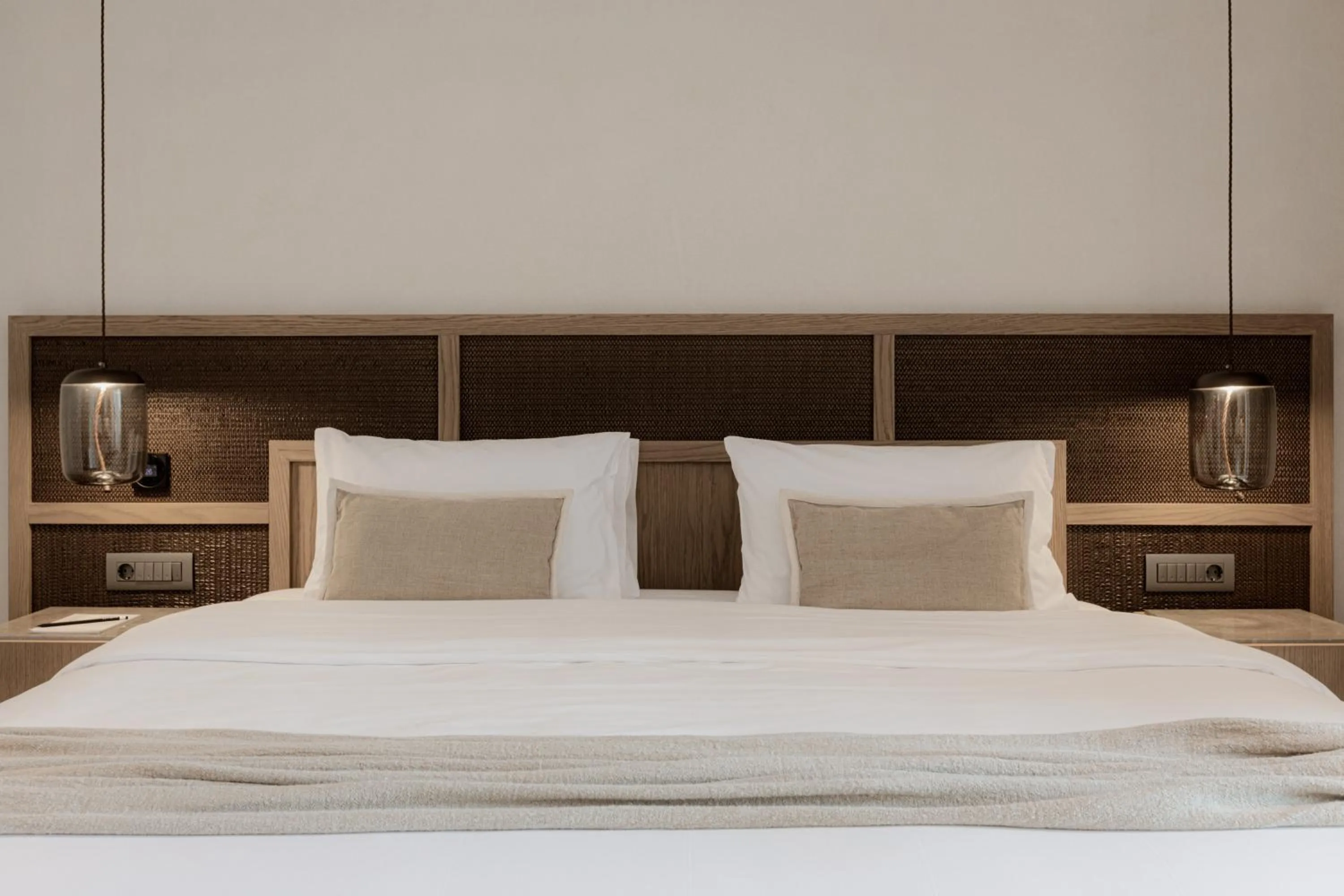 Bed in Enigma Mykonos Hideaway Suites