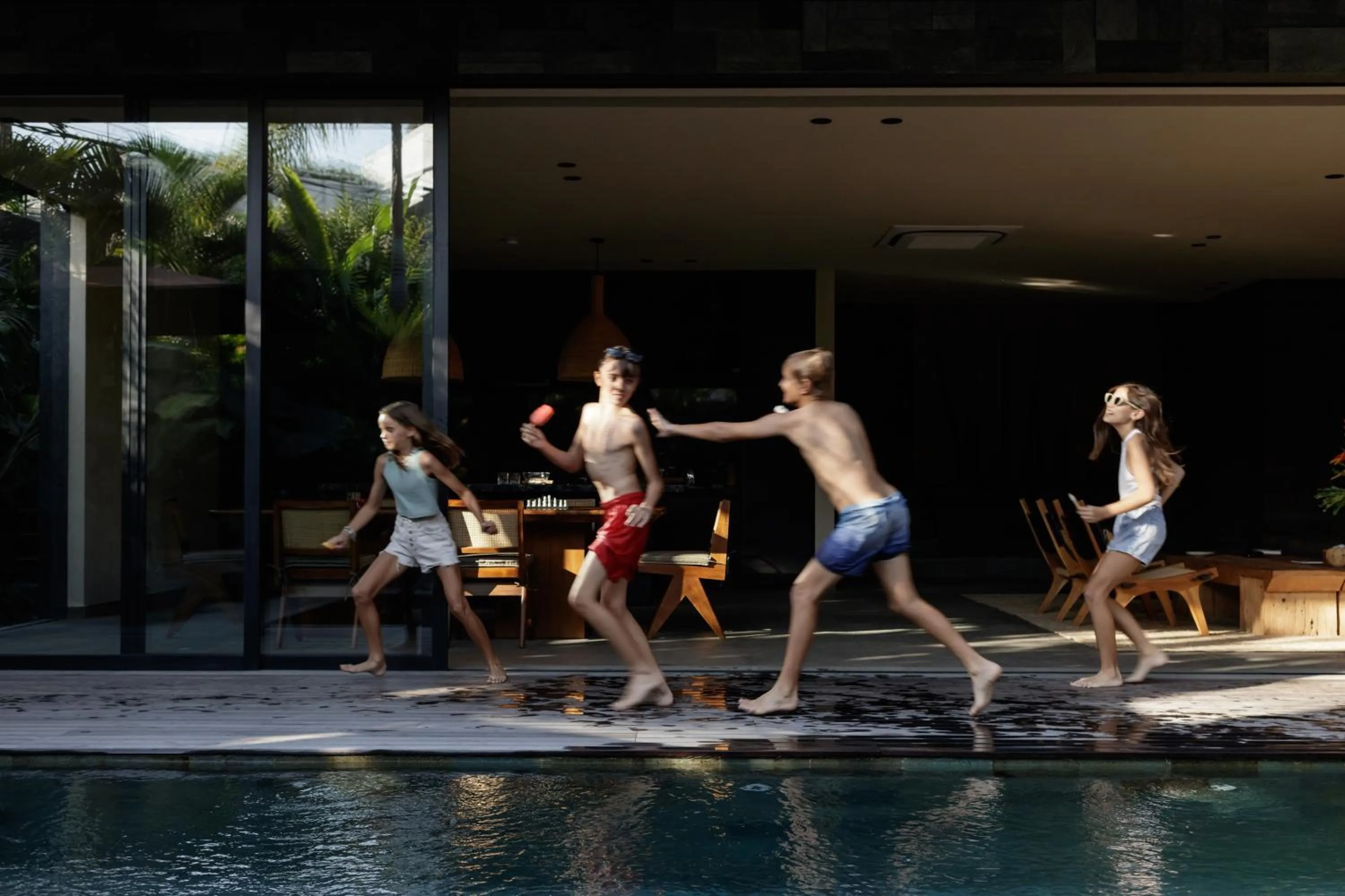Swimming pool in Black Villas Canggu Beach by OXO