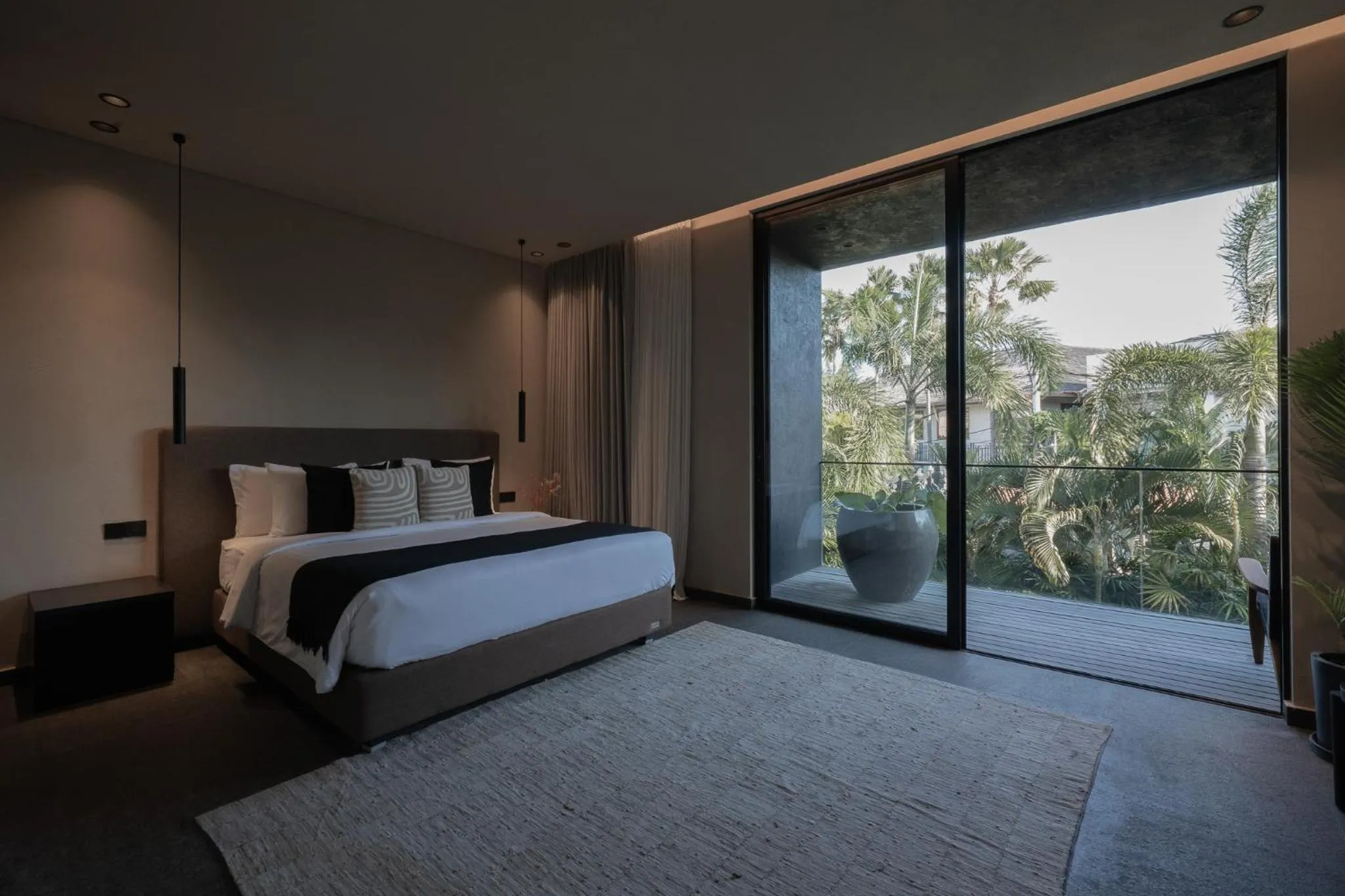 Bed in Black Villas Canggu Beach by OXO