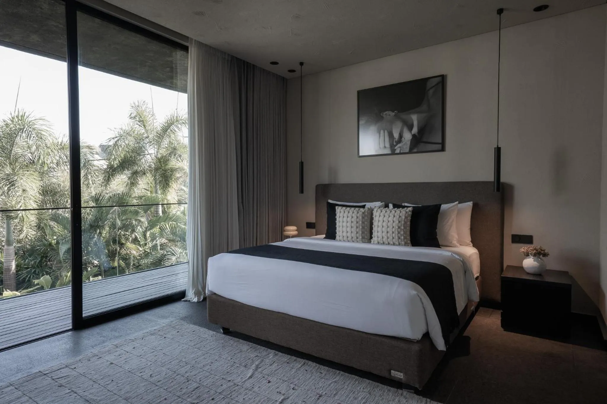 Bed in Black Villas Canggu Beach by OXO