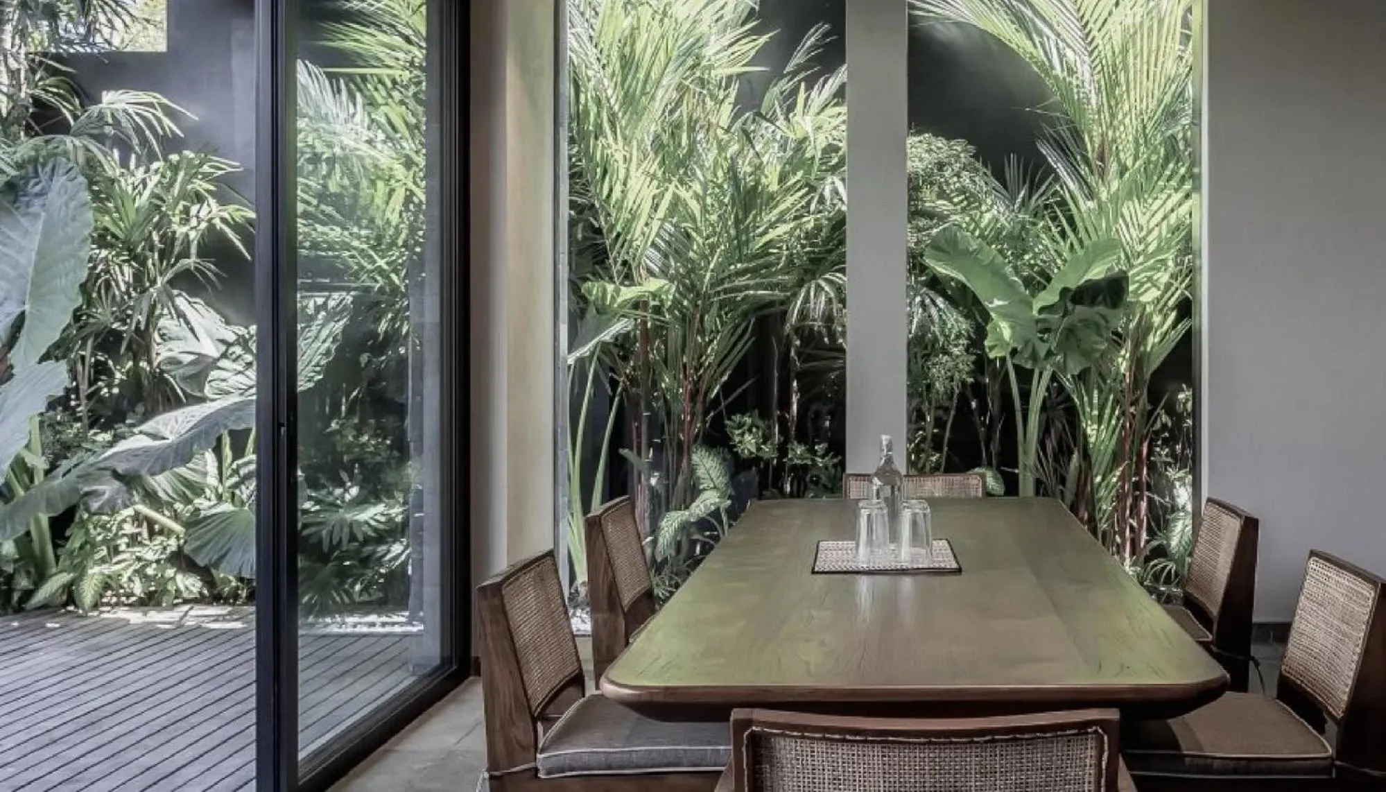 Dining area in Black Villas Canggu Beach by OXO