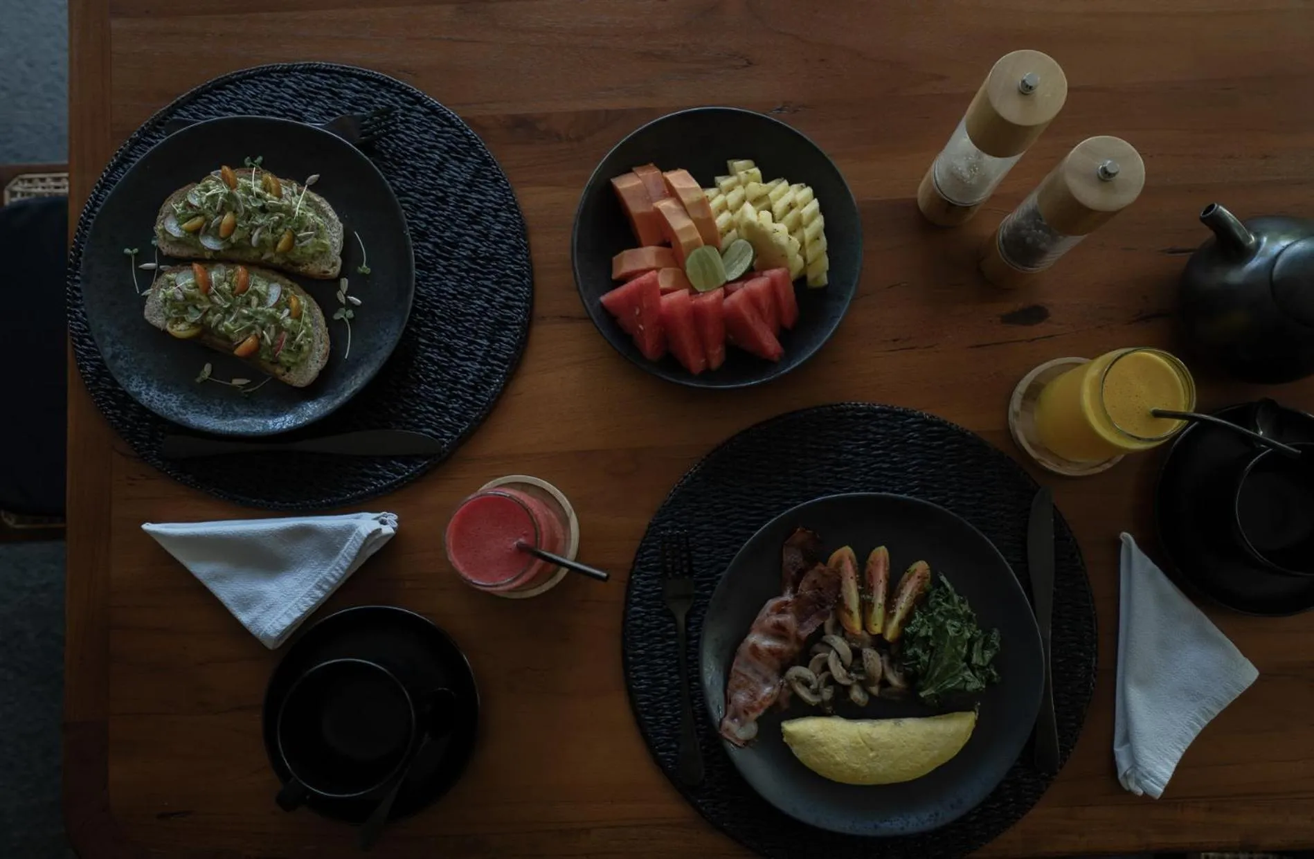 Food and drinks in Black Villas Canggu Beach by OXO