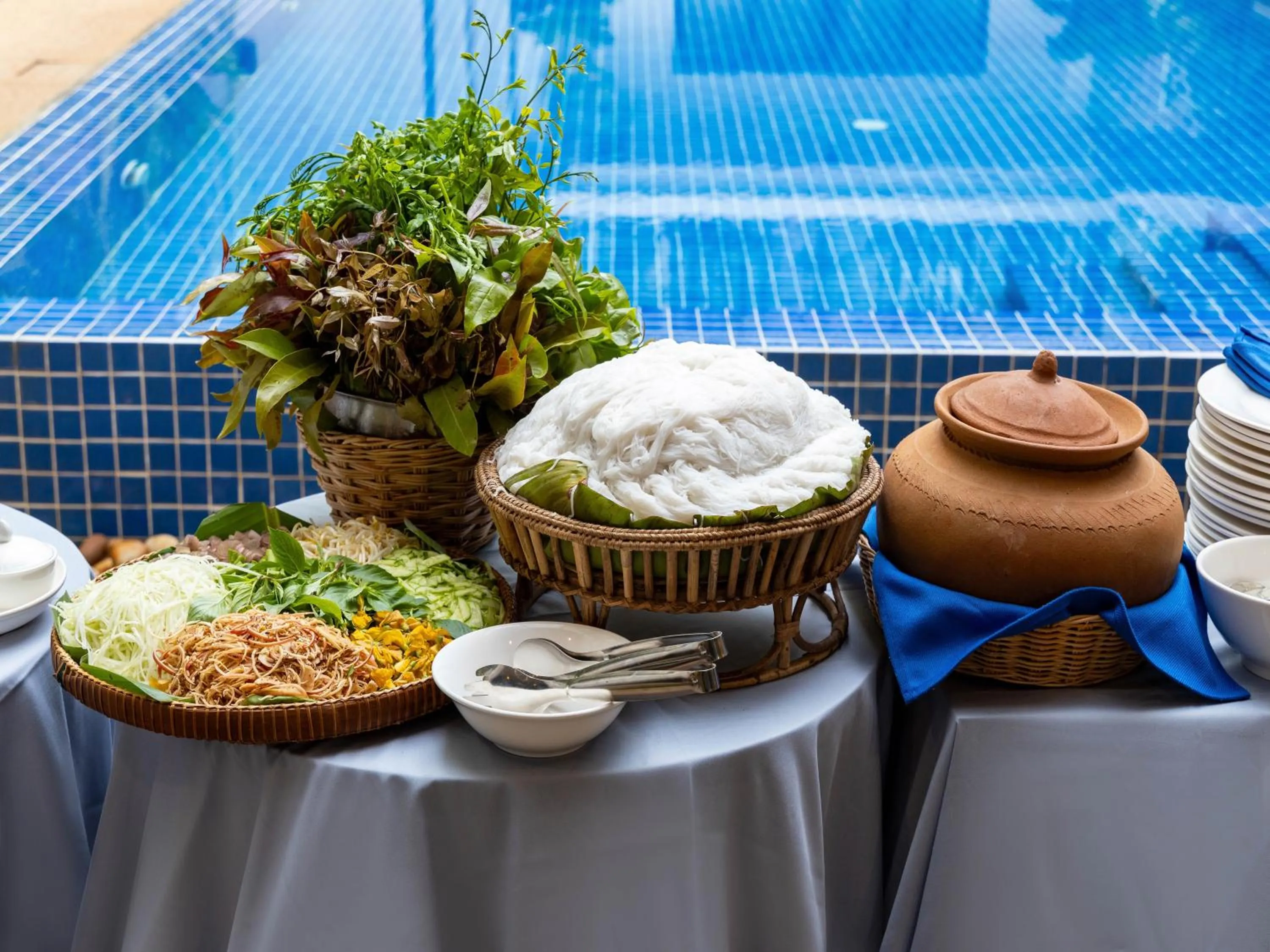 Asian breakfast in Grand Yard La Residence