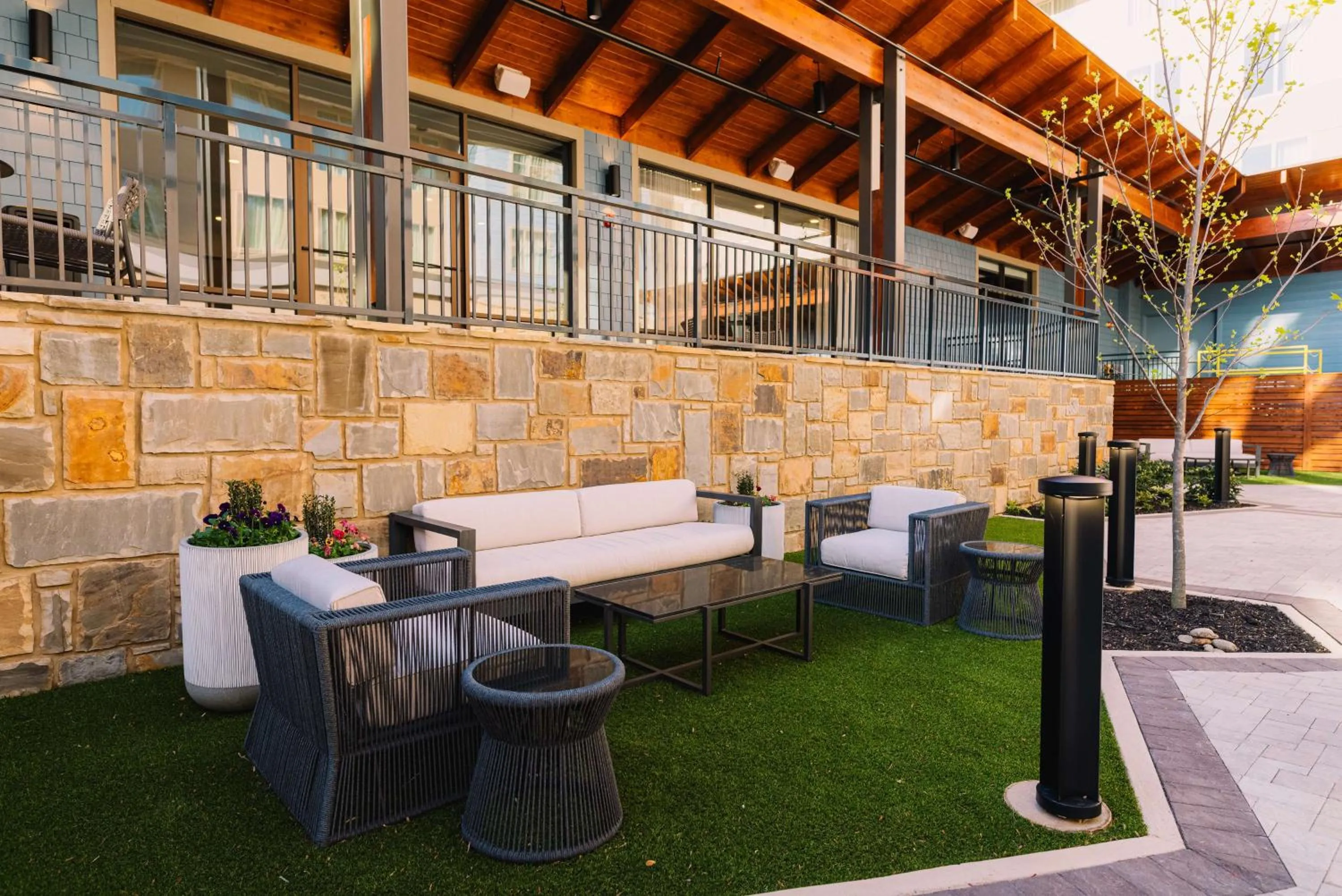 Patio in Embassy Suites By Hilton Gatlinburg Resort