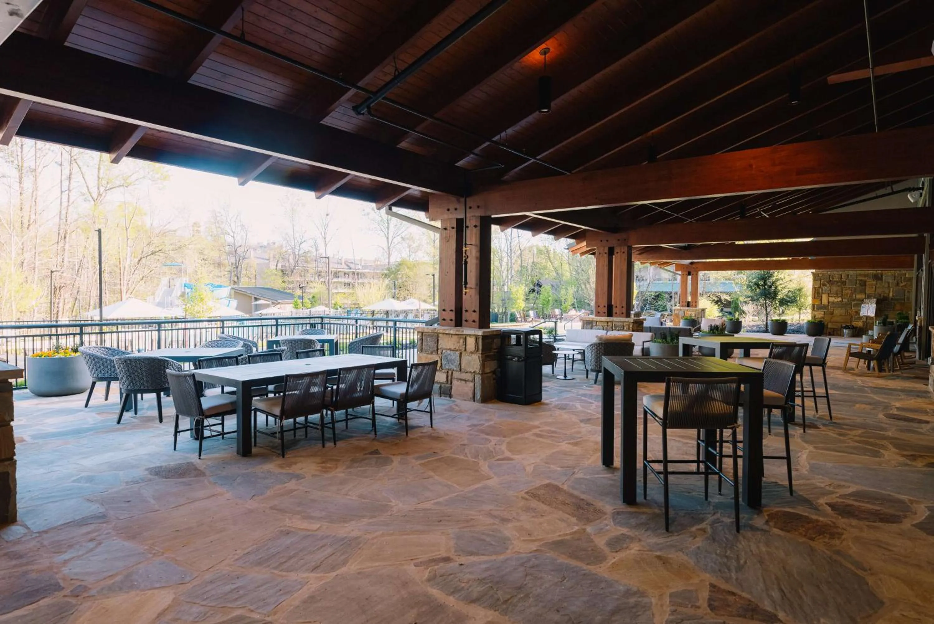 Patio in Embassy Suites By Hilton Gatlinburg Resort