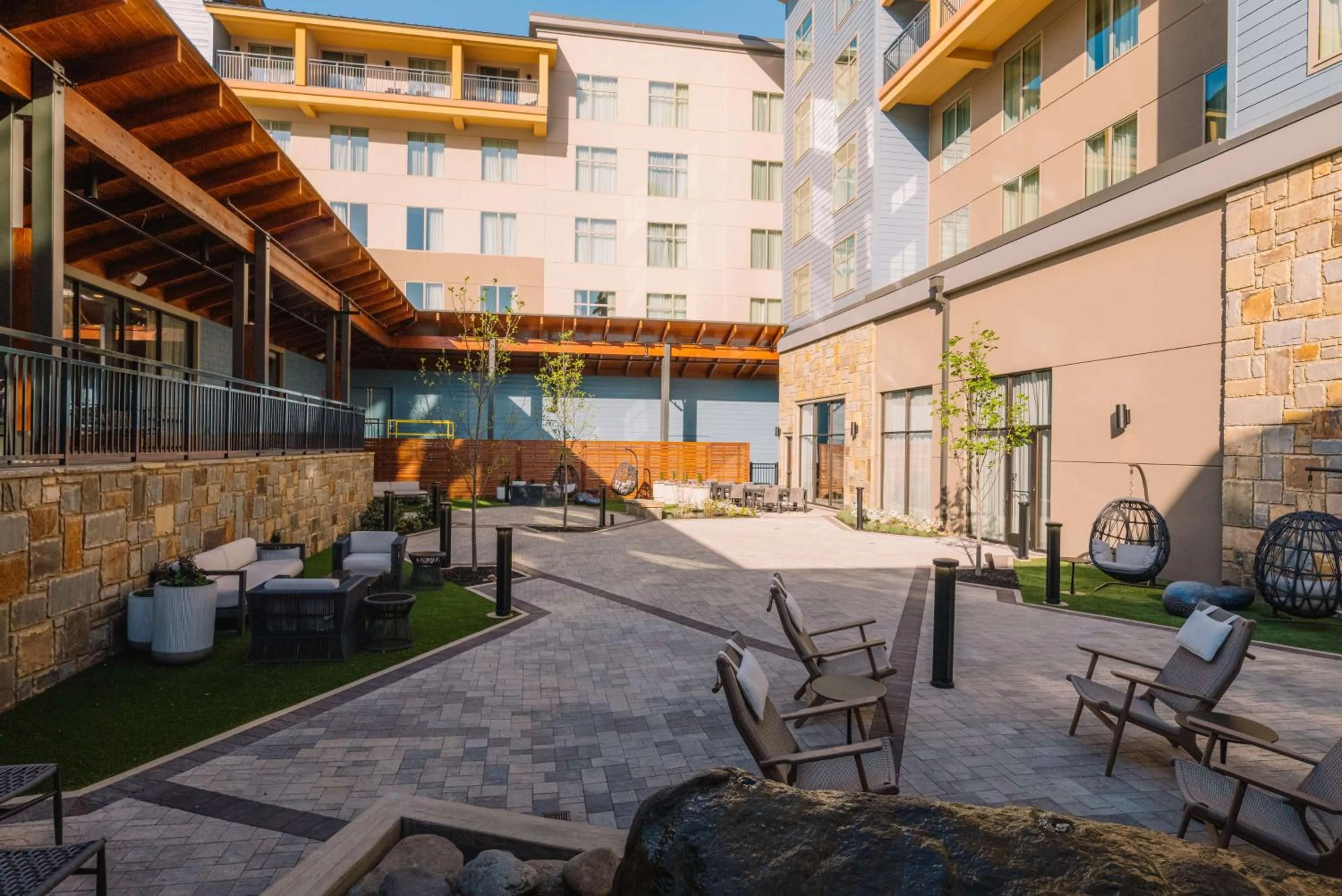 Patio in Embassy Suites By Hilton Gatlinburg Resort