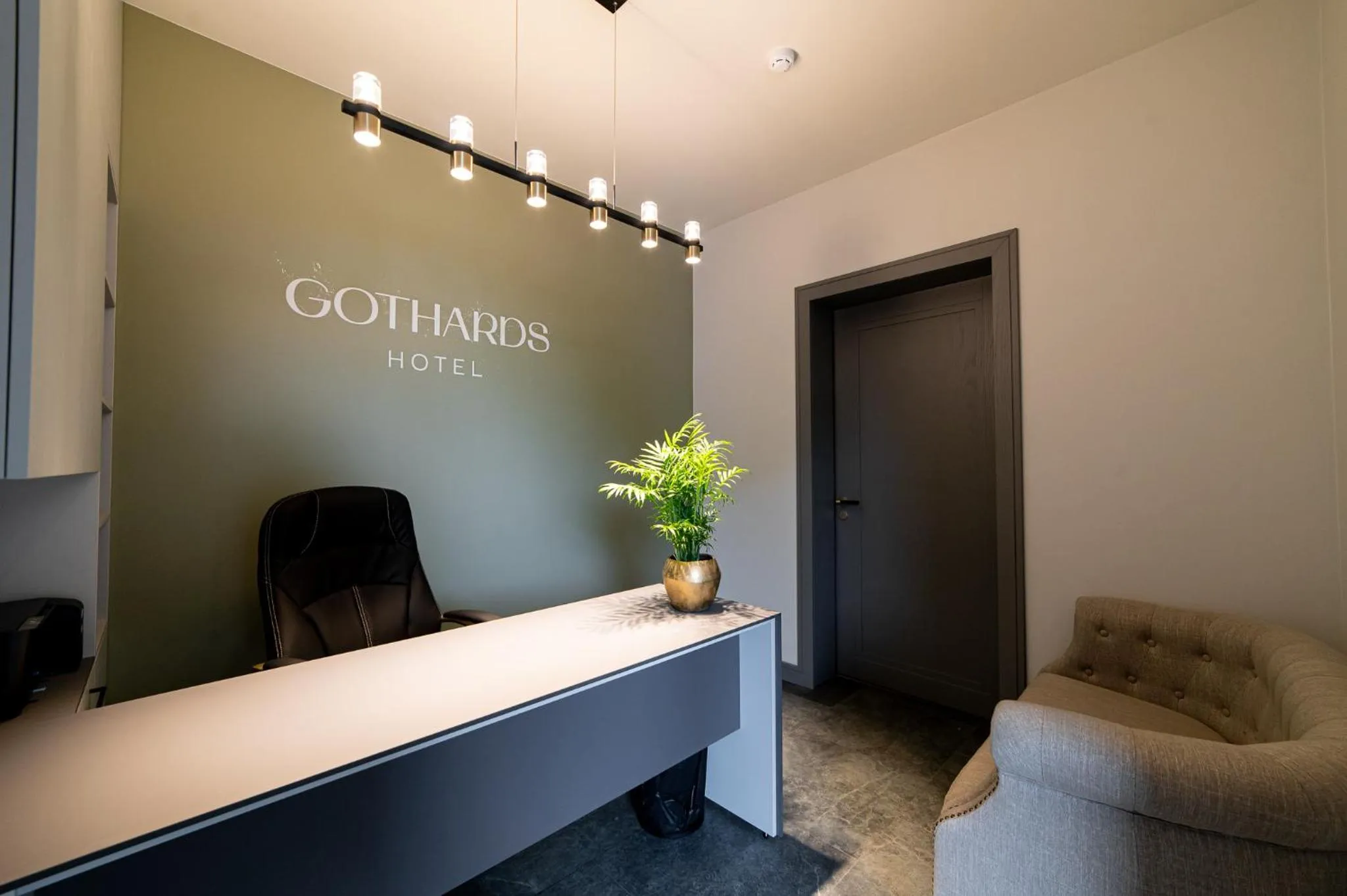 Text overlay in Hotel Gothards