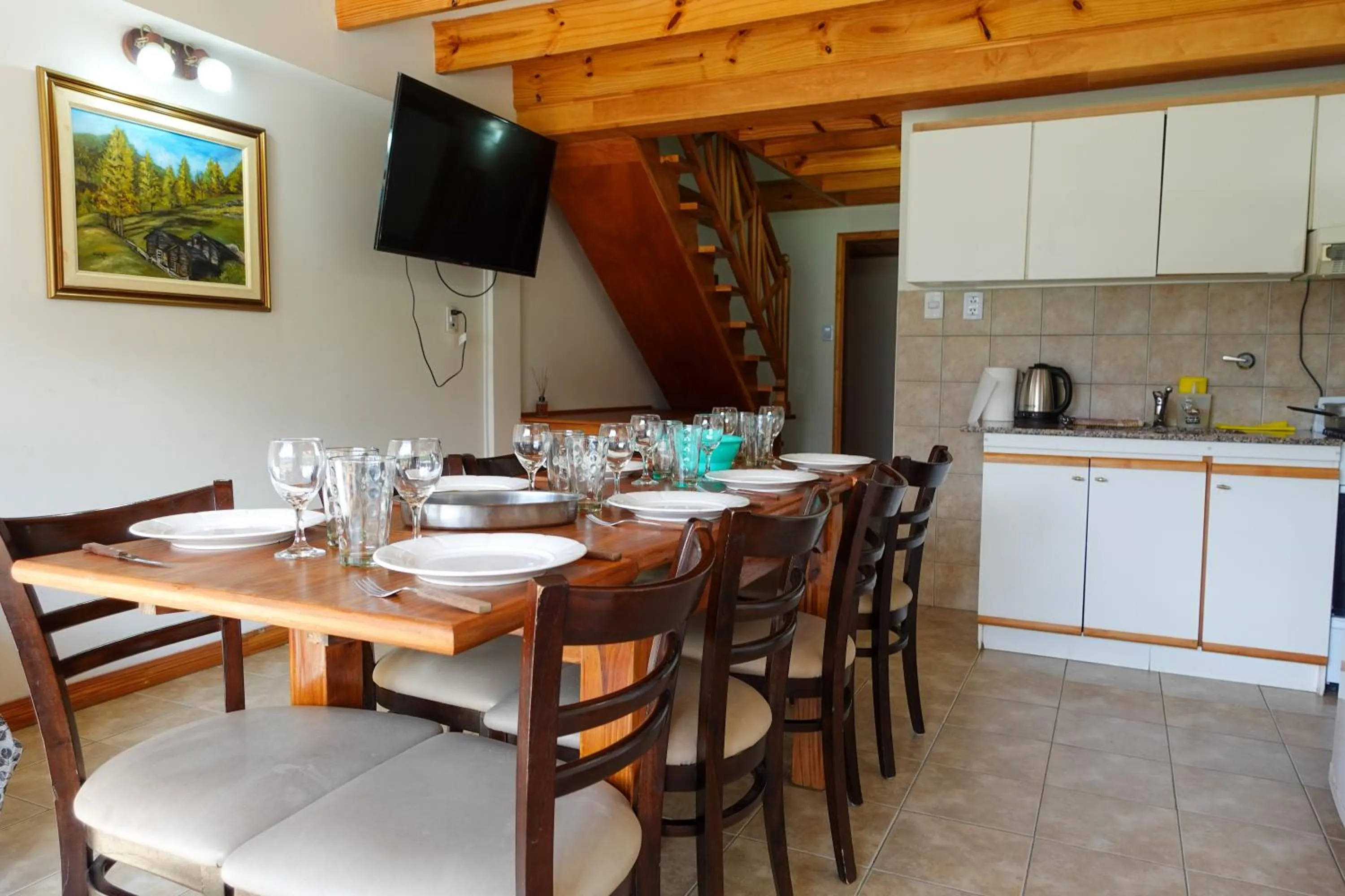 Kitchen or kitchenette in Choconcito Apart Hotel