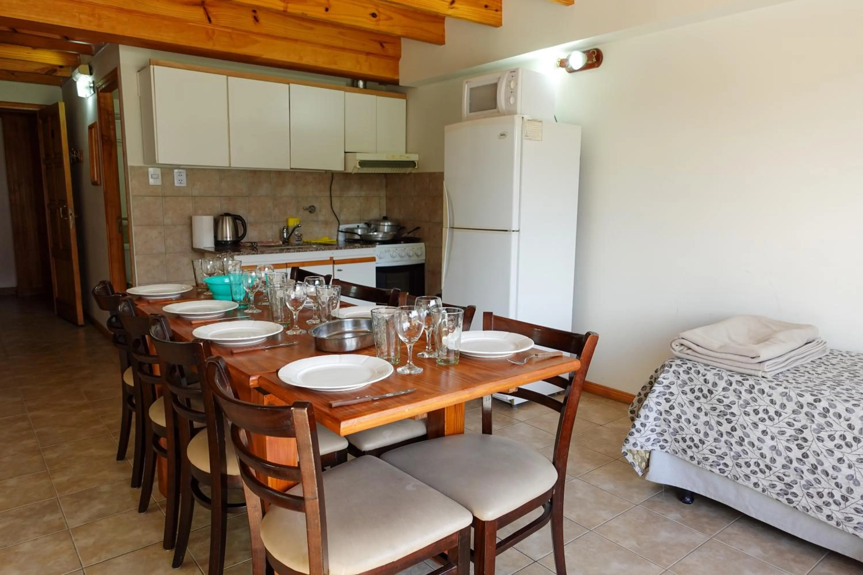 Kitchen or kitchenette in Choconcito Apart Hotel