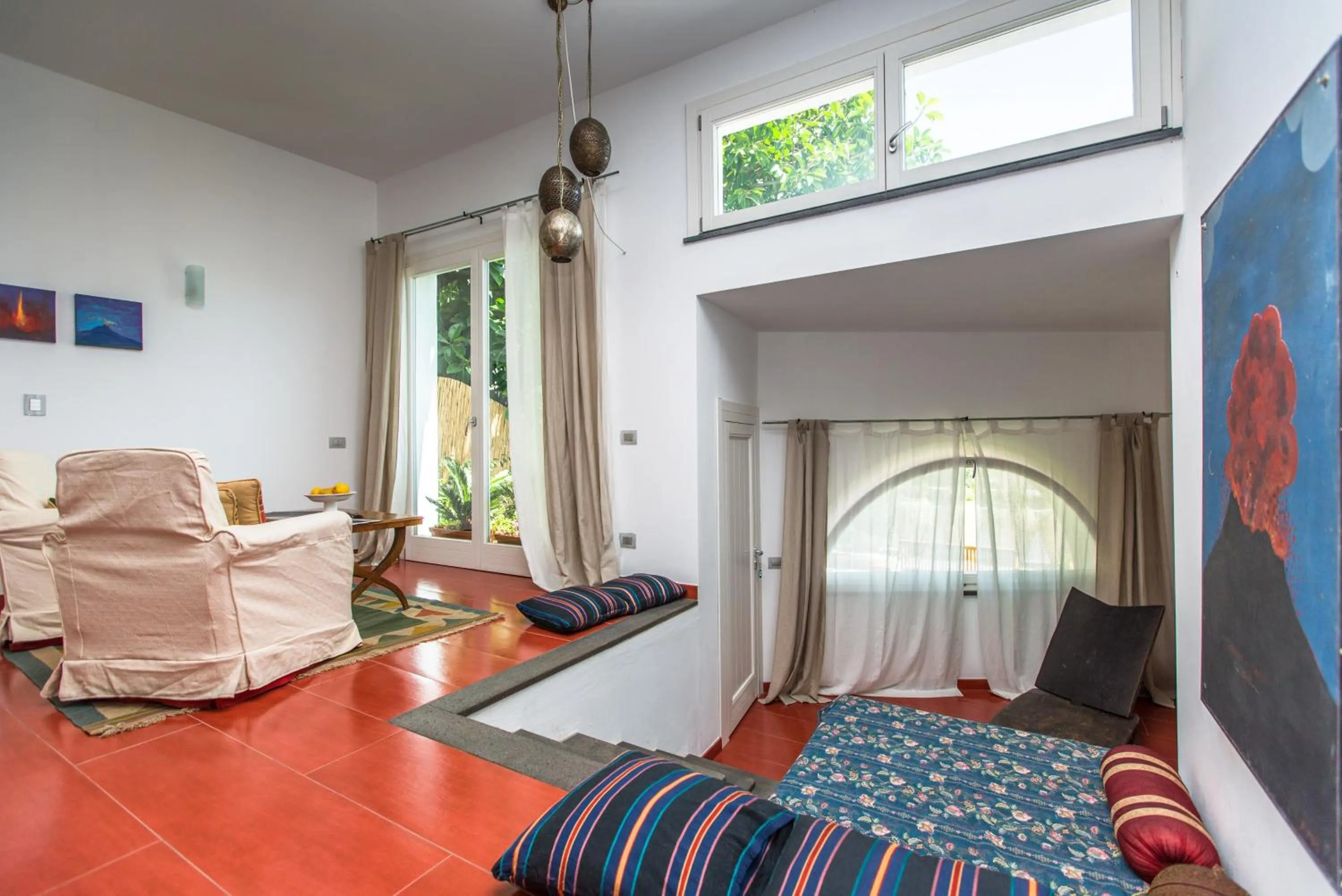 Living room in Il Gabbiano Relais in Stromboli