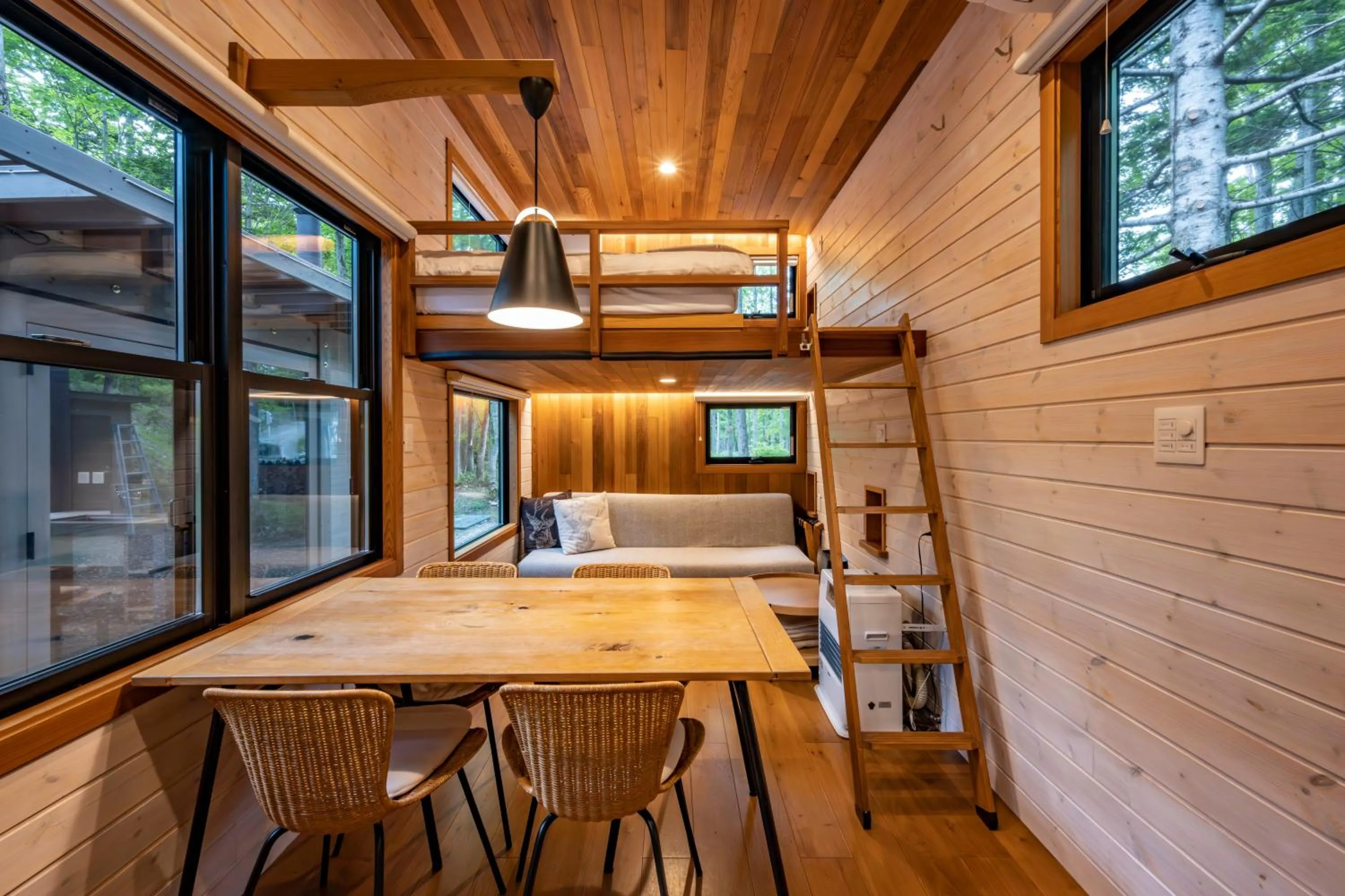 Dining area in Moving Inn Tokachi Kitanomori