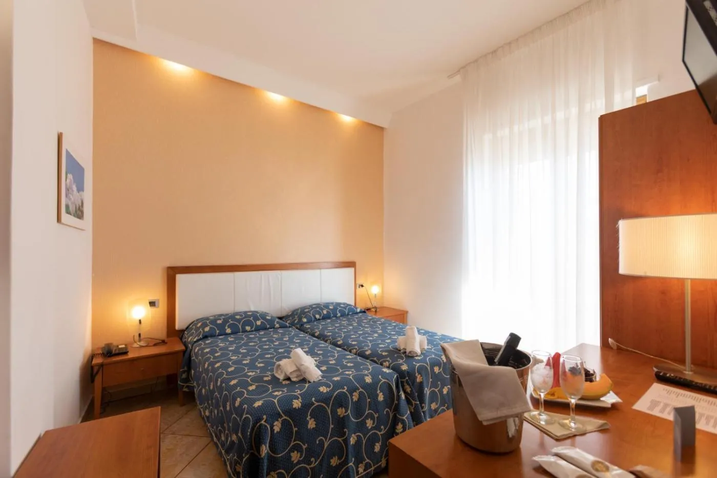 Bed in Hotel Aurora e del Benessere