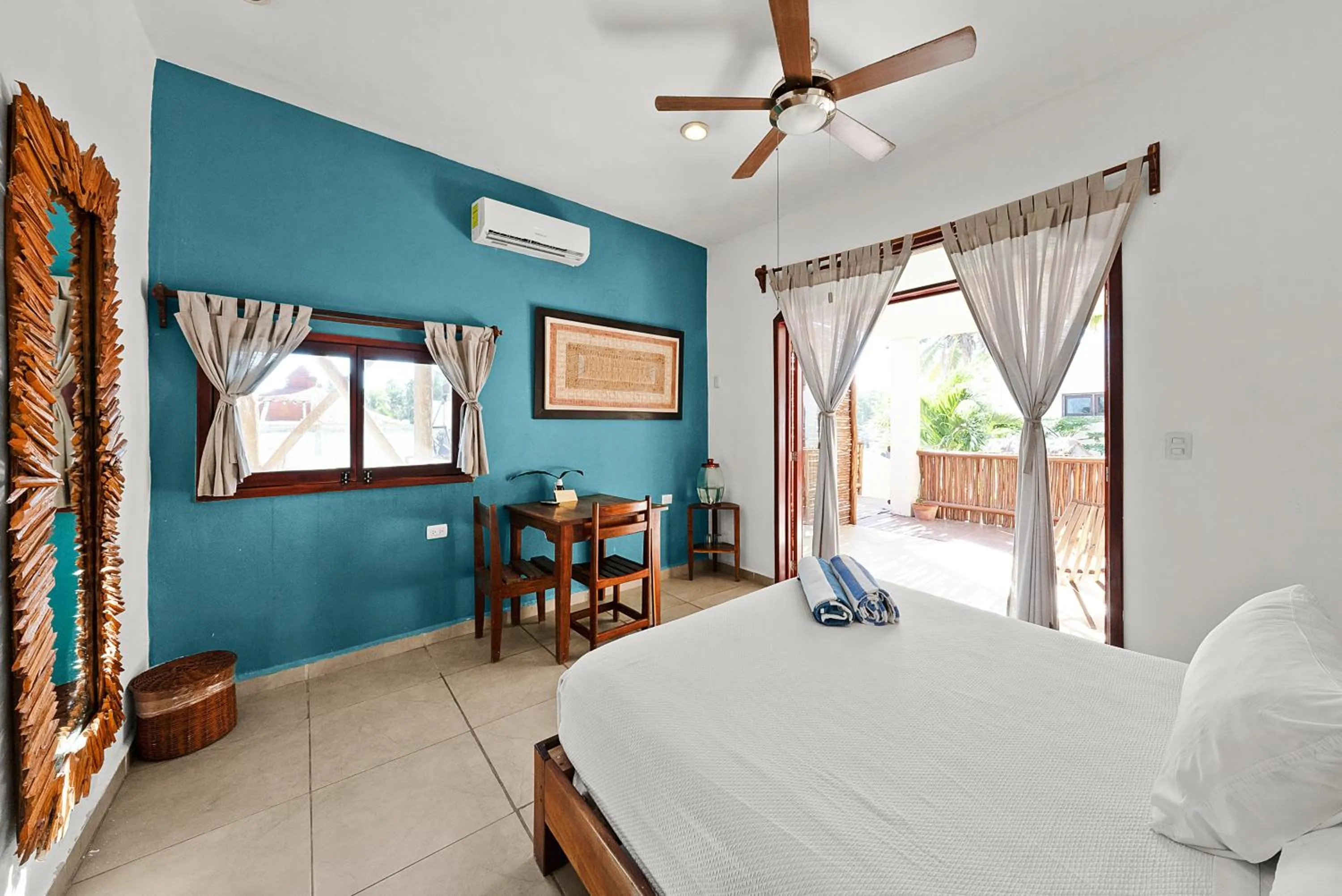 Bedroom, Bed in Playa Canek Beachfront Eco Hotel